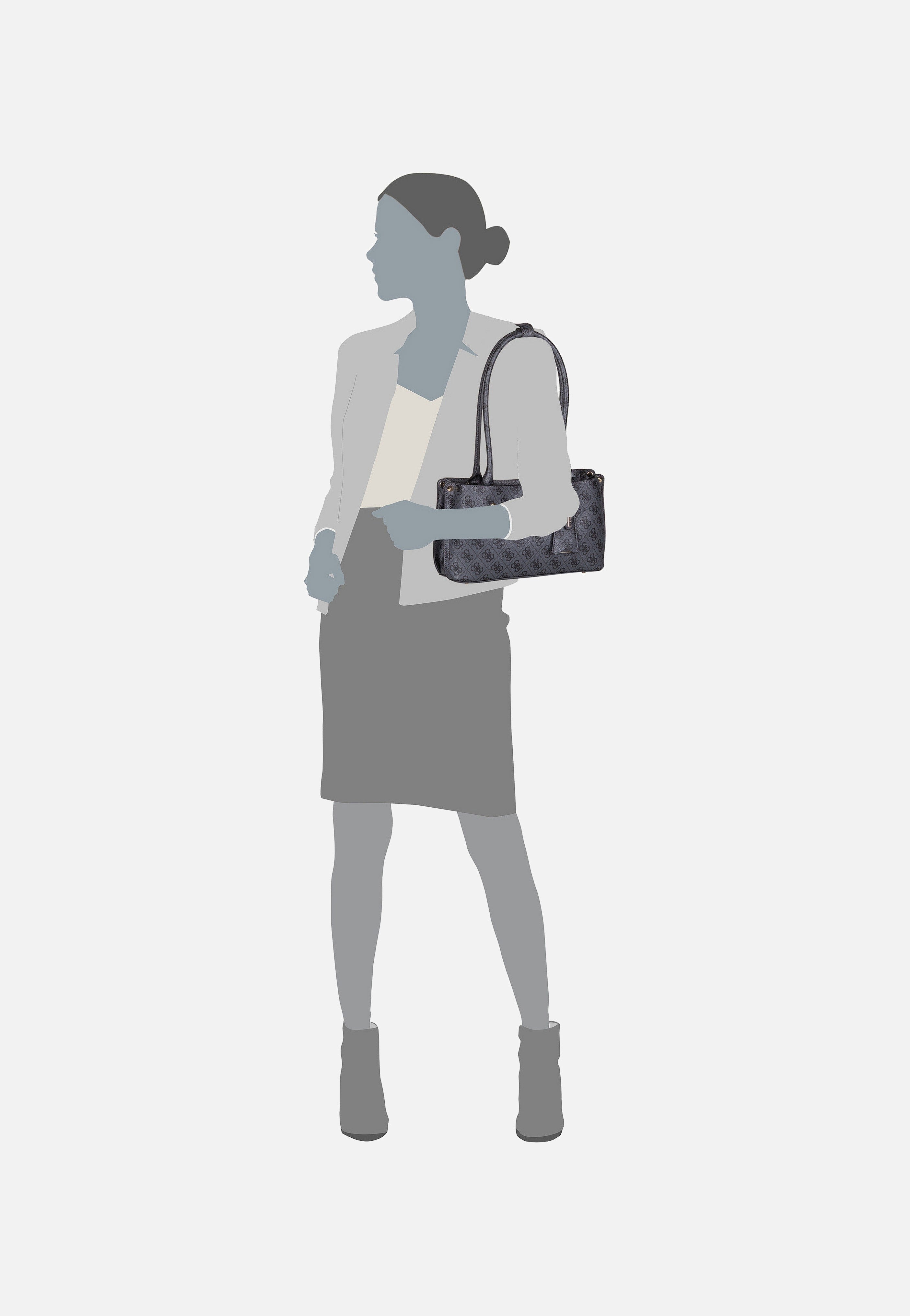 Guess - Meridian Logo 78090 Coal - Shoulder Bag | Women-Image