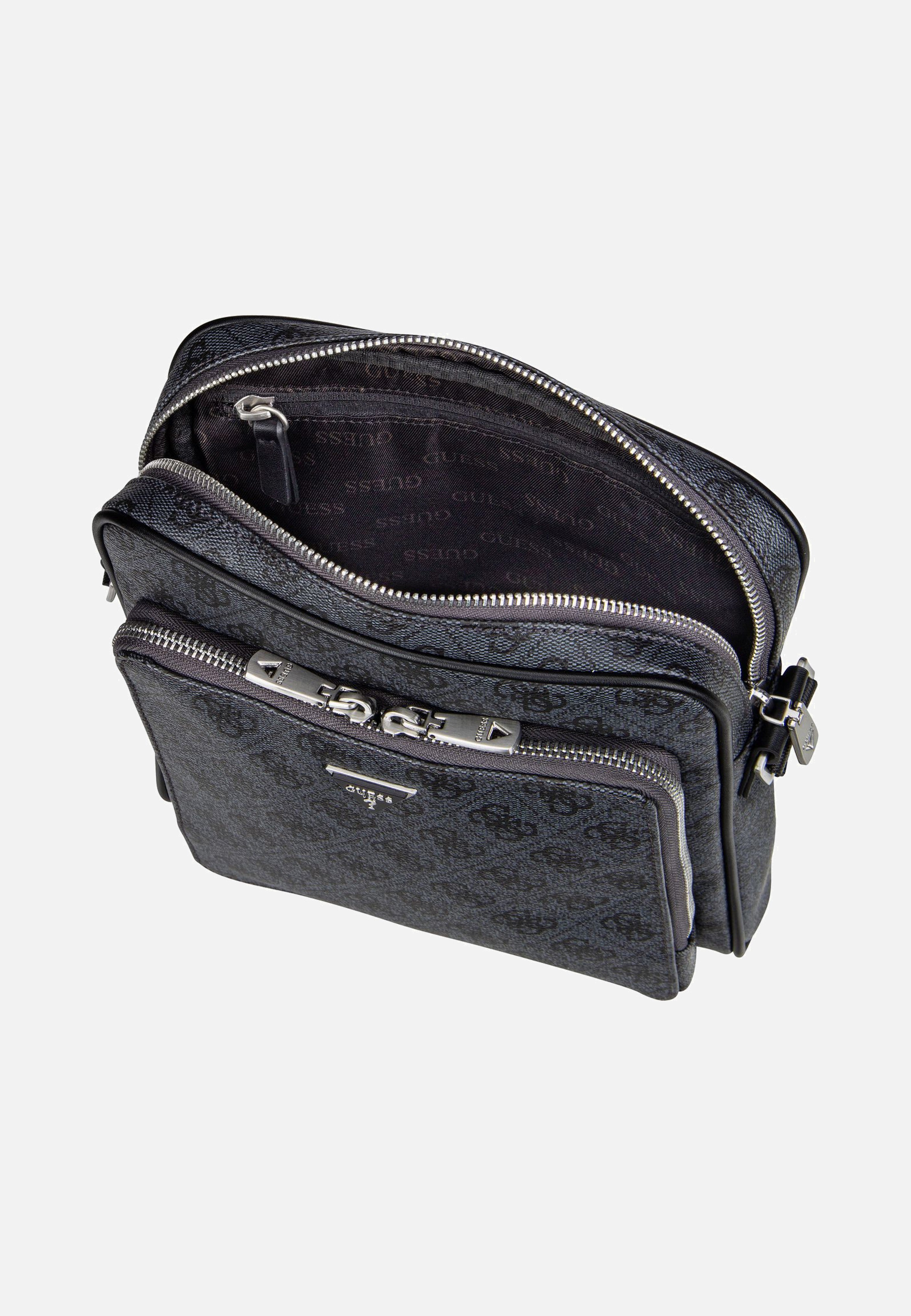 Guess - Milano 4G Eco Top Zip Black - Crossbody Bag | Men-Image