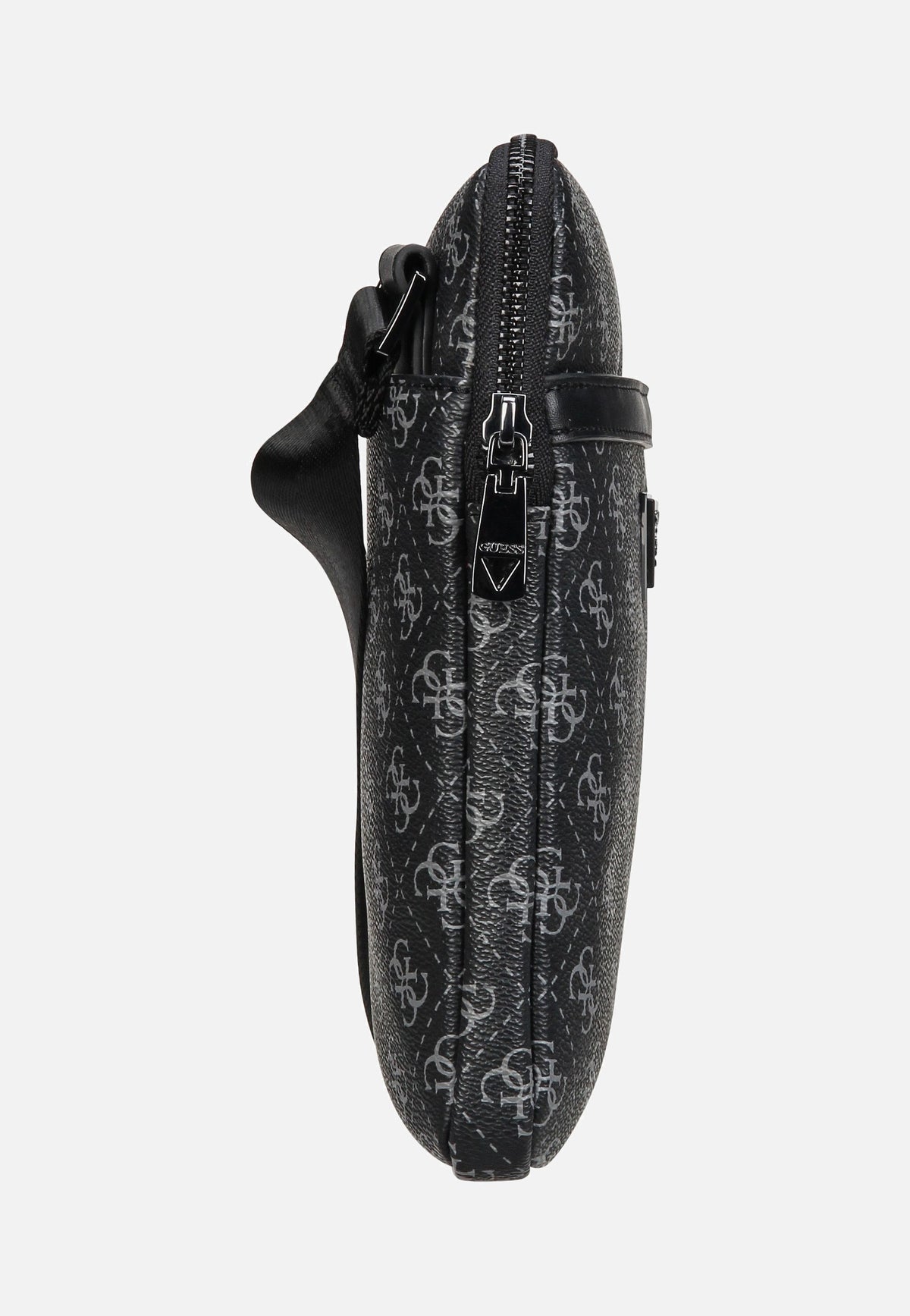 Guess Milano Eco Grain Double Flat Dark Black Borsa a tracolla