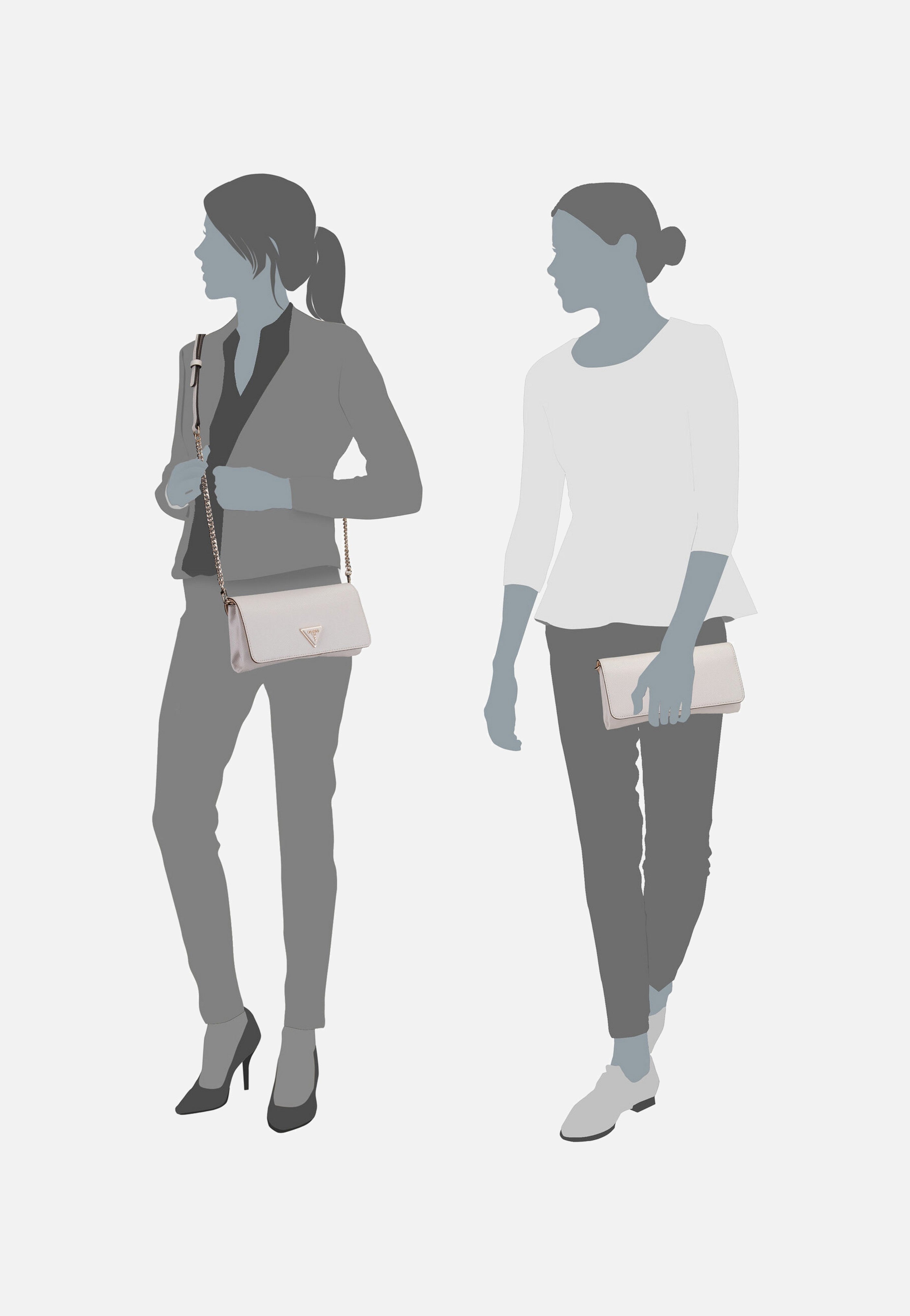 Guess - Noelle CB Flap Organizer 79750 Dove - Clutch | Women-Image