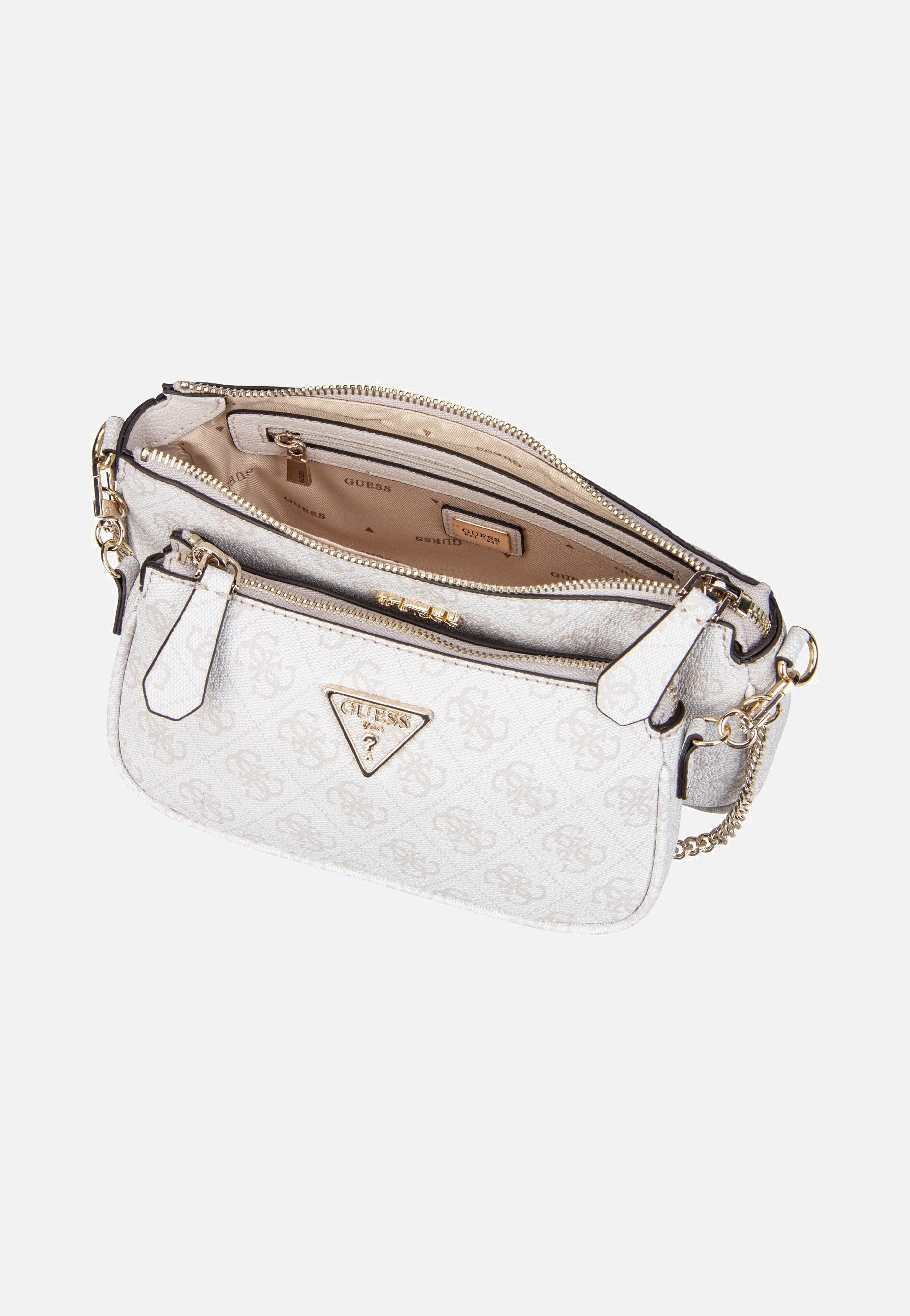 Guess - Noelle Double Pouch Bone - Crossbody Bag | Women-Image