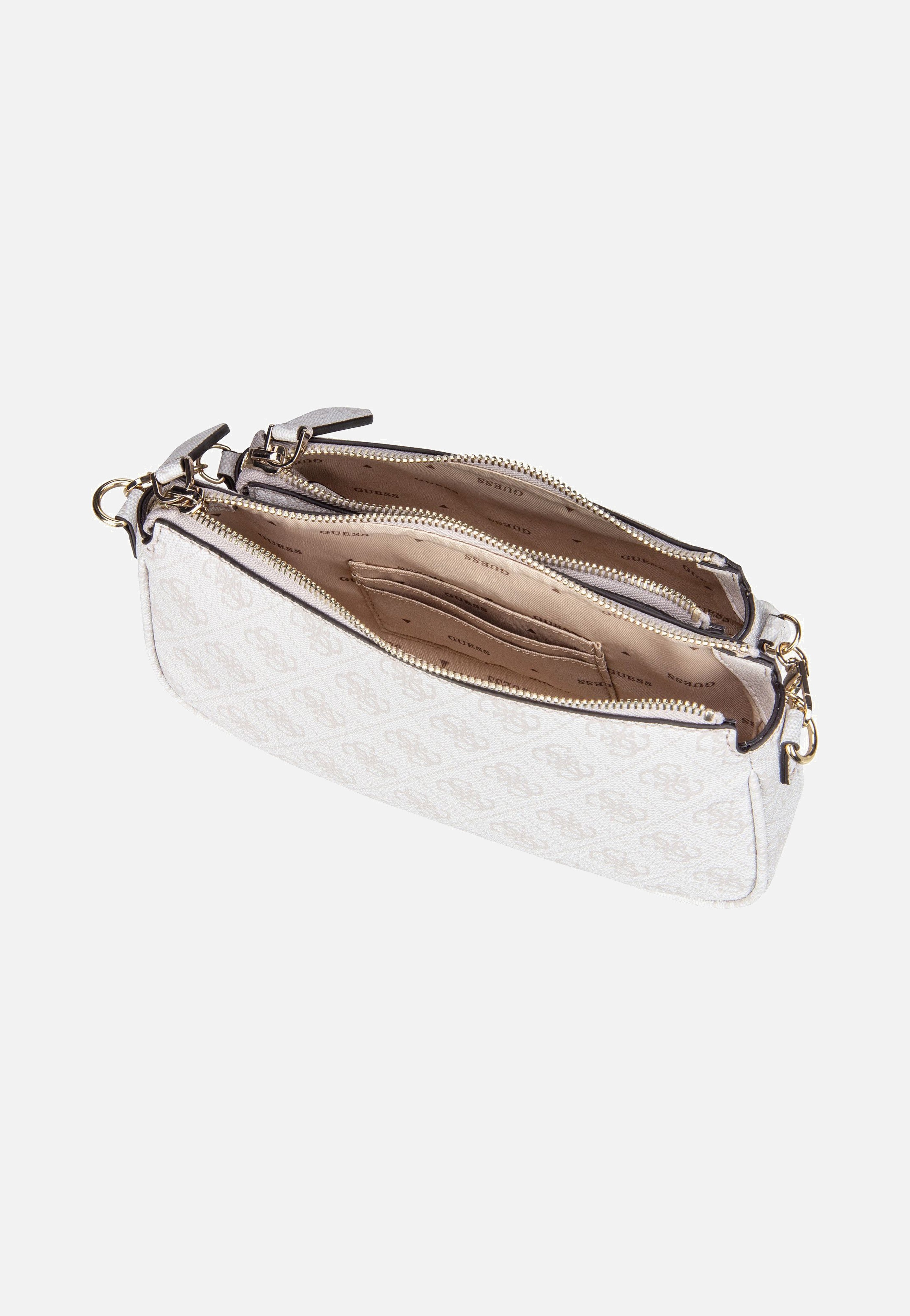 Guess - Noelle Double Pouch Bone - Crossbody Bag | Women-Image