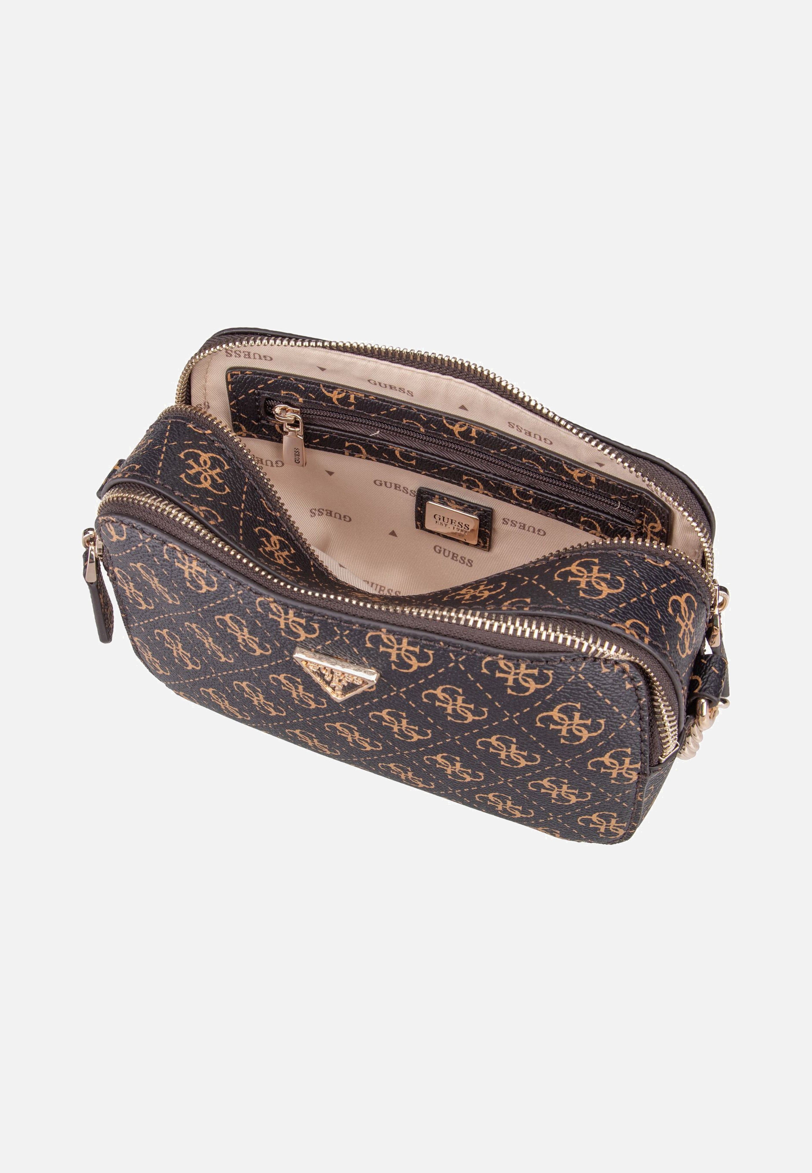 Guess Noelle II CB Camera 72140 Logo Brown Crossbody Bag