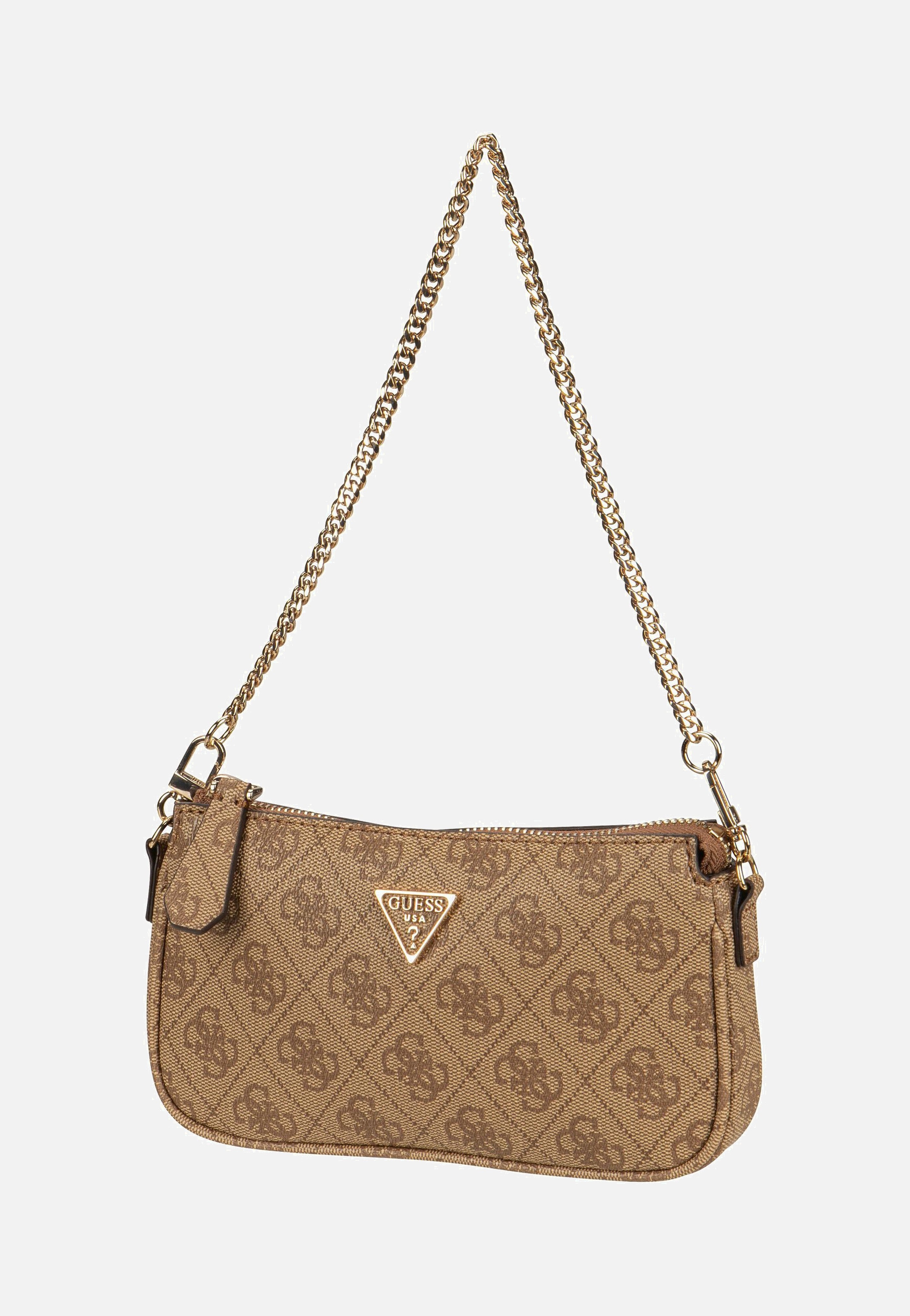Guess - Noelle II Double Pouch CB 72710 Logo Latte/Brown - Crossbody Bag | Women-Image