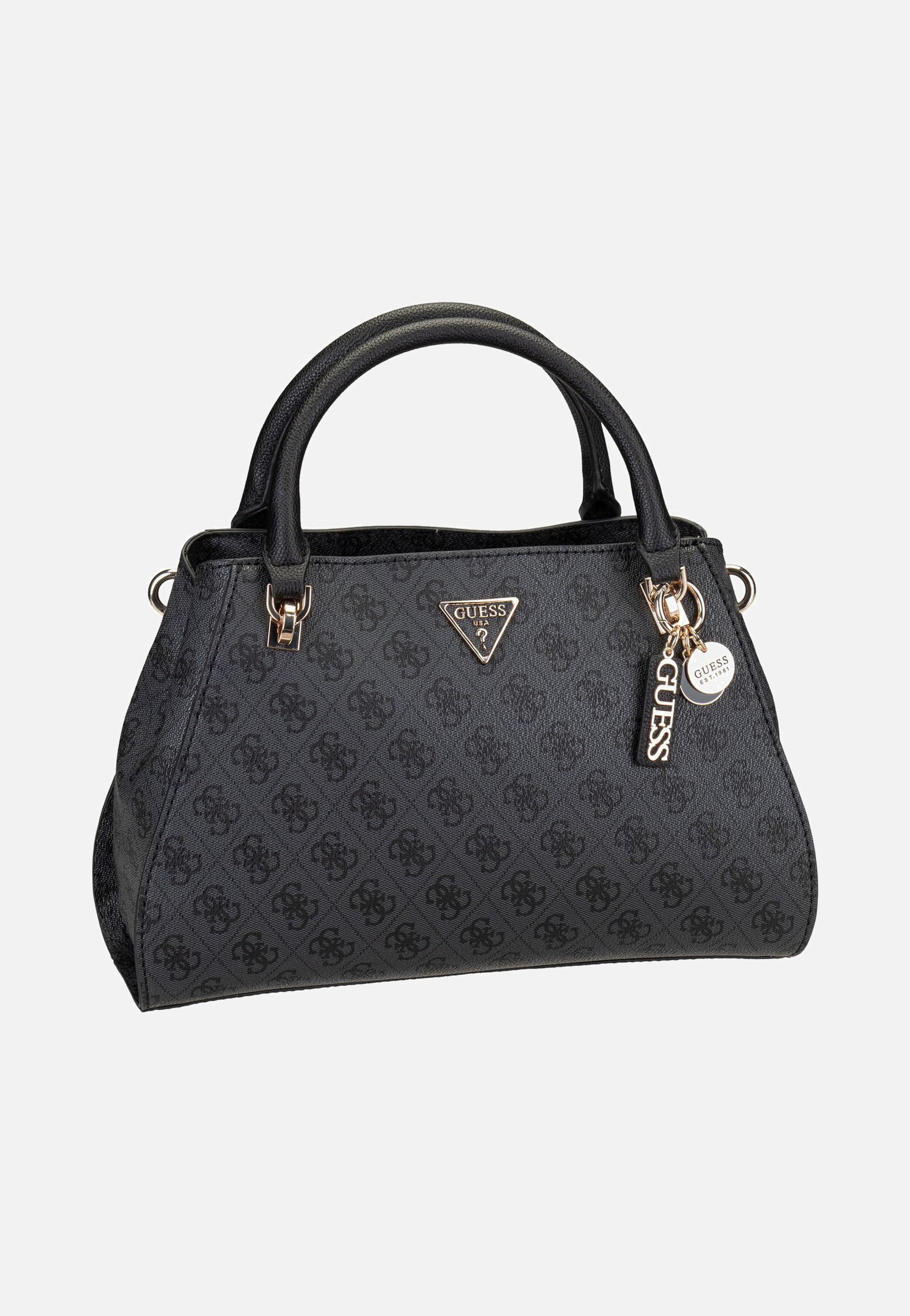 Guess - Noelle II Luxury SAT 72070 Logo Coal - Handle Bag | Women-Image