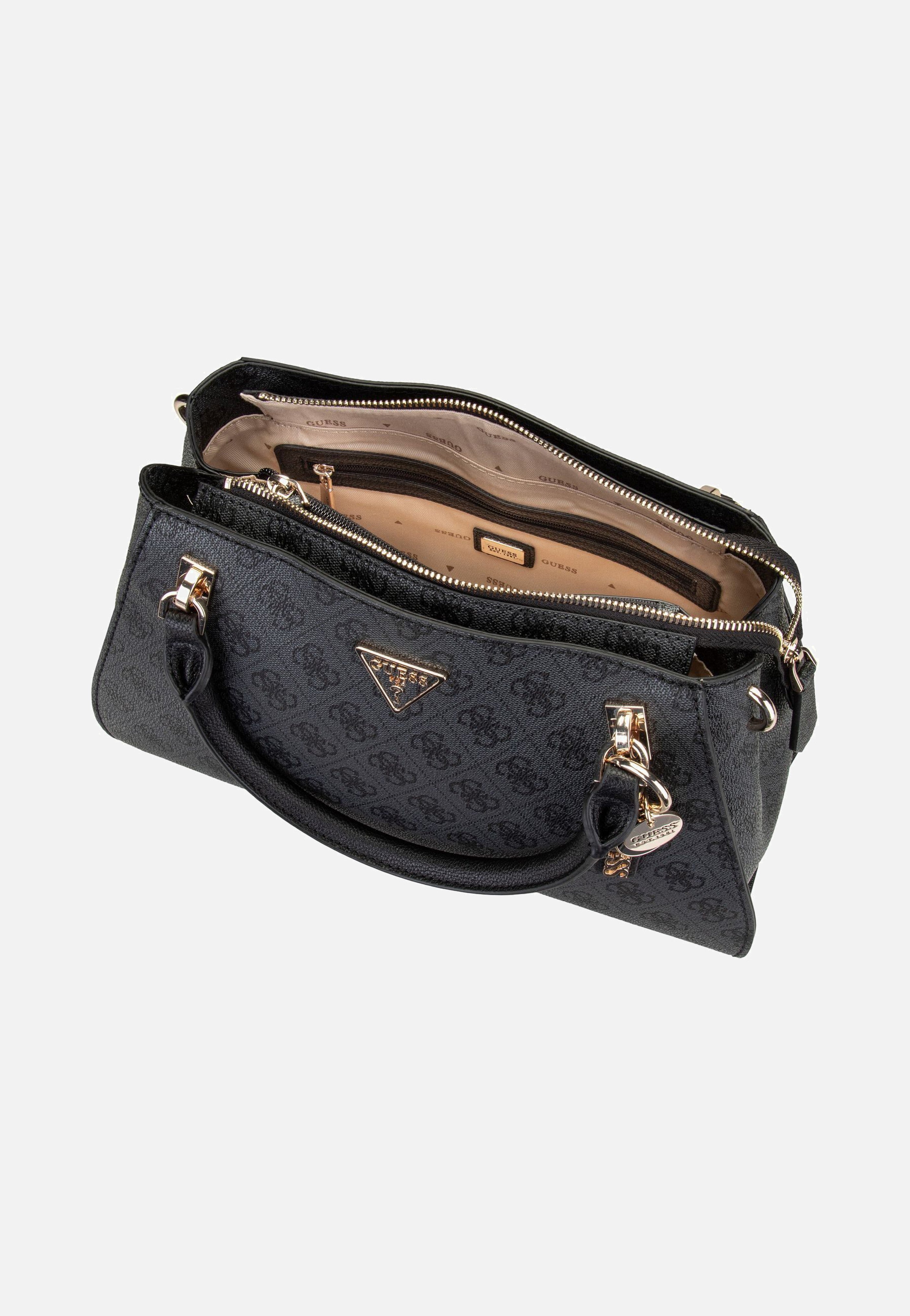 Guess - Noelle II Luxury SAT 72070 Logo Coal - Handle Bag | Women-Image