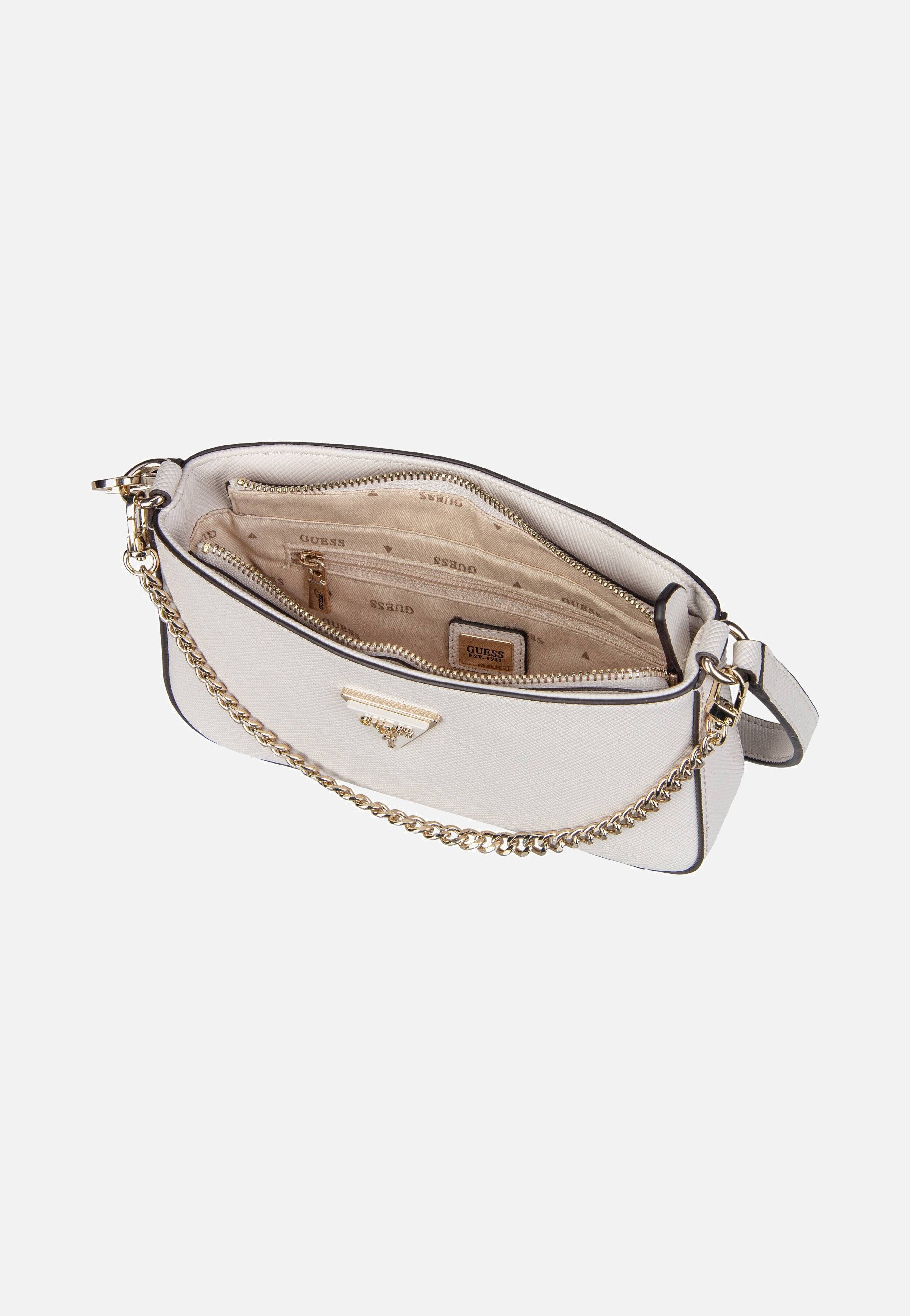 Guess Noelle II Mini Top Zip SHB 72720 Bone Shoulder Bag  