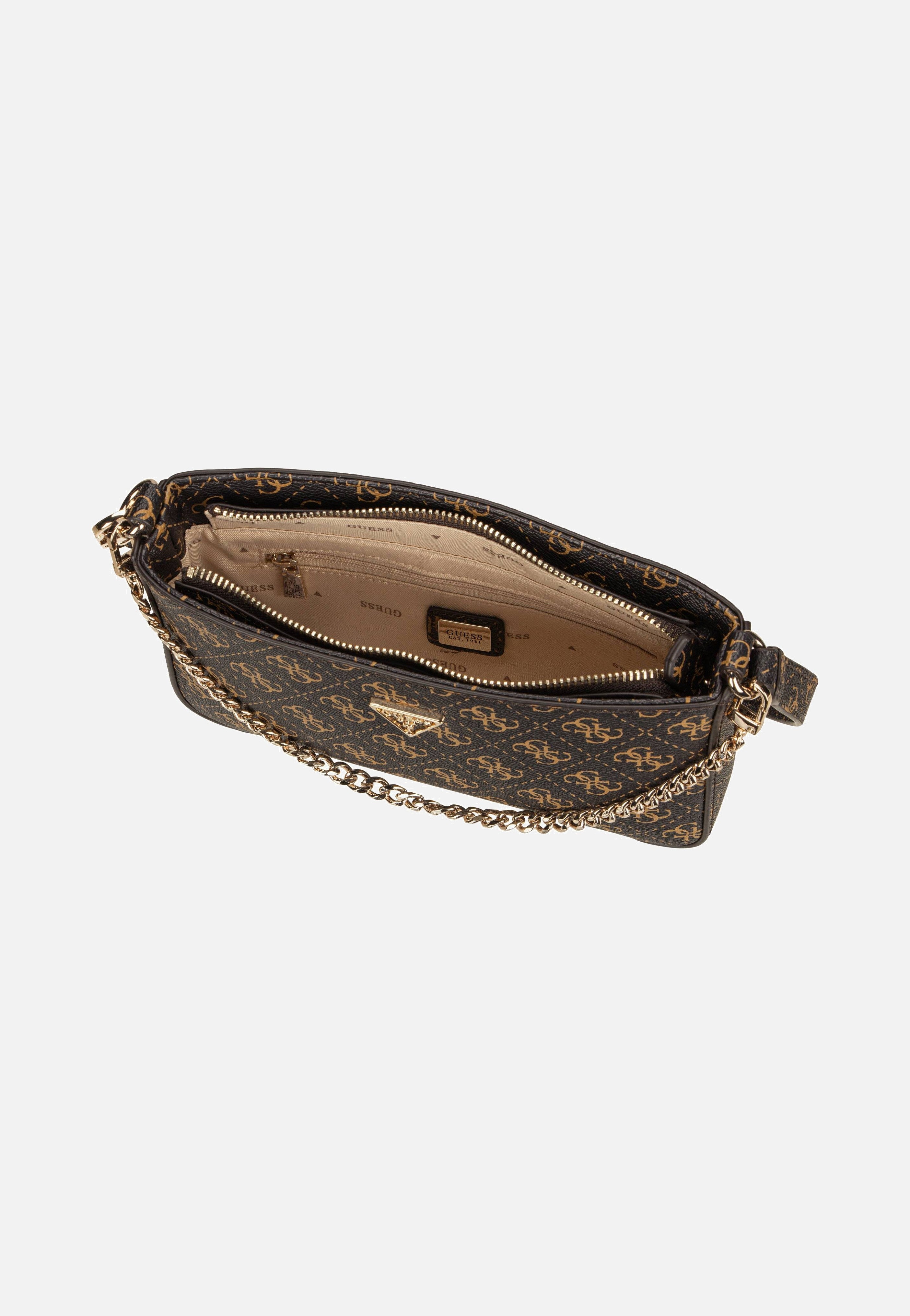 Guess - Noelle II Mini Top Zip SHB 72720 Logo Brown - Shoulder Bag | Women-Image