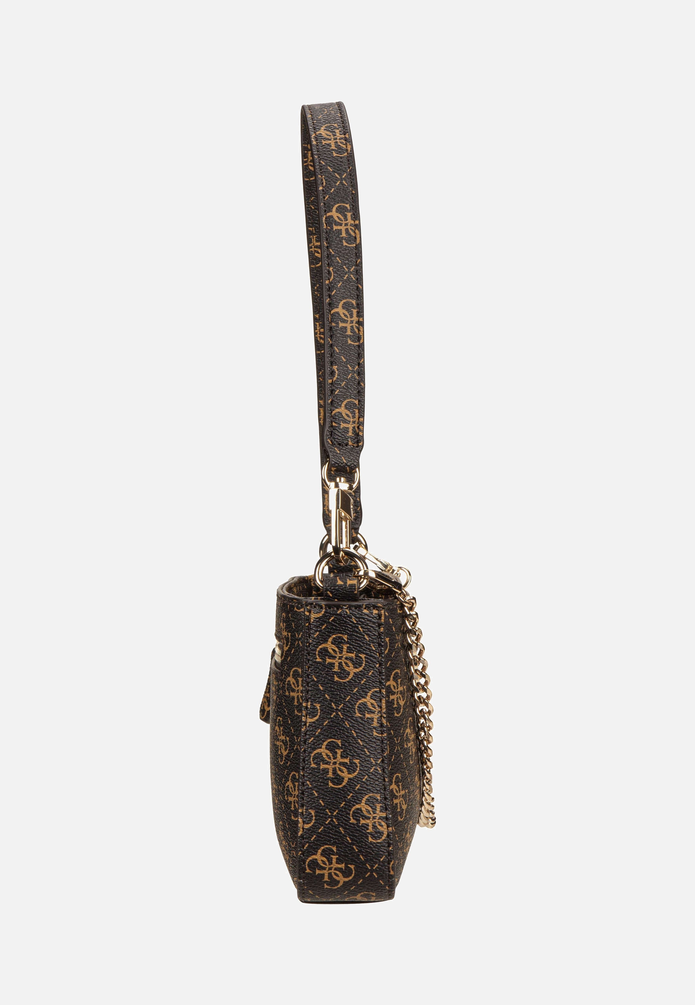 Guess - Noelle II Mini Top Zip SHB 72720 Logo Brown - Shoulder Bag | Women-Image