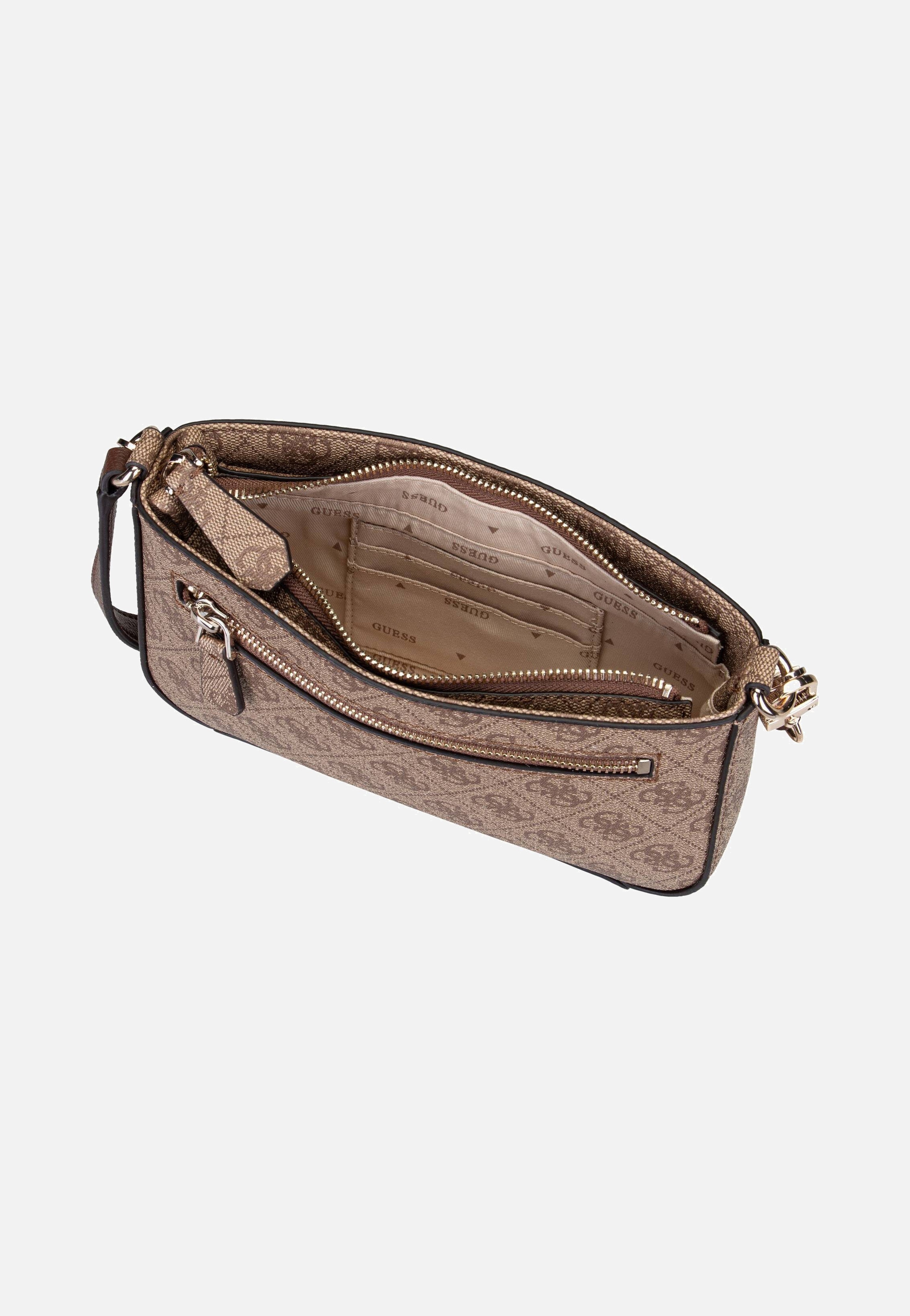 Guess - Noelle II Mini Top Zip SHB 72720 Logo Latte/Brown - Shoulder Bag | Women-Image