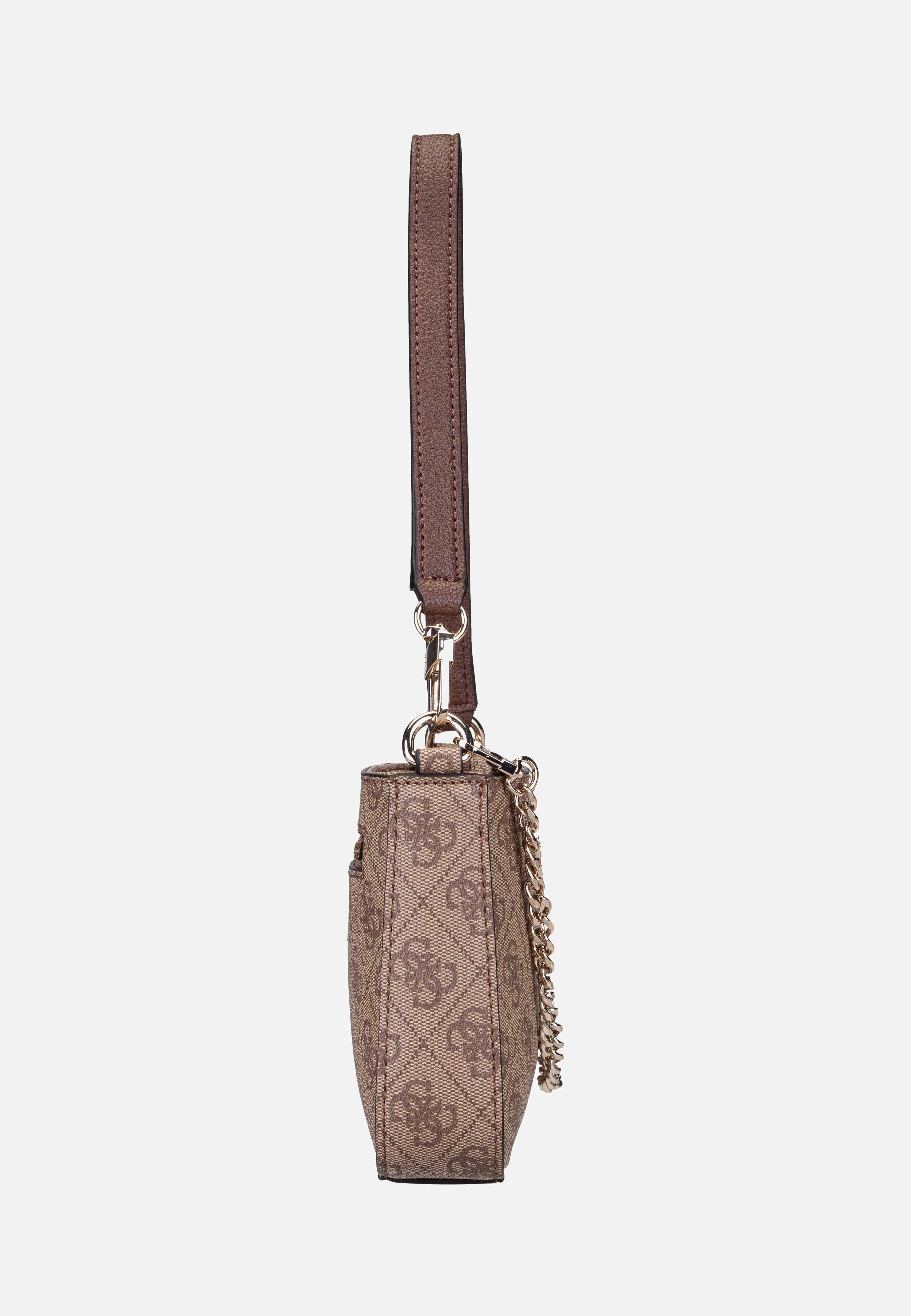 Guess - Noelle II Mini Top Zip SHB 72720 Logo Latte/Brown - Shoulder Bag | Women-Image