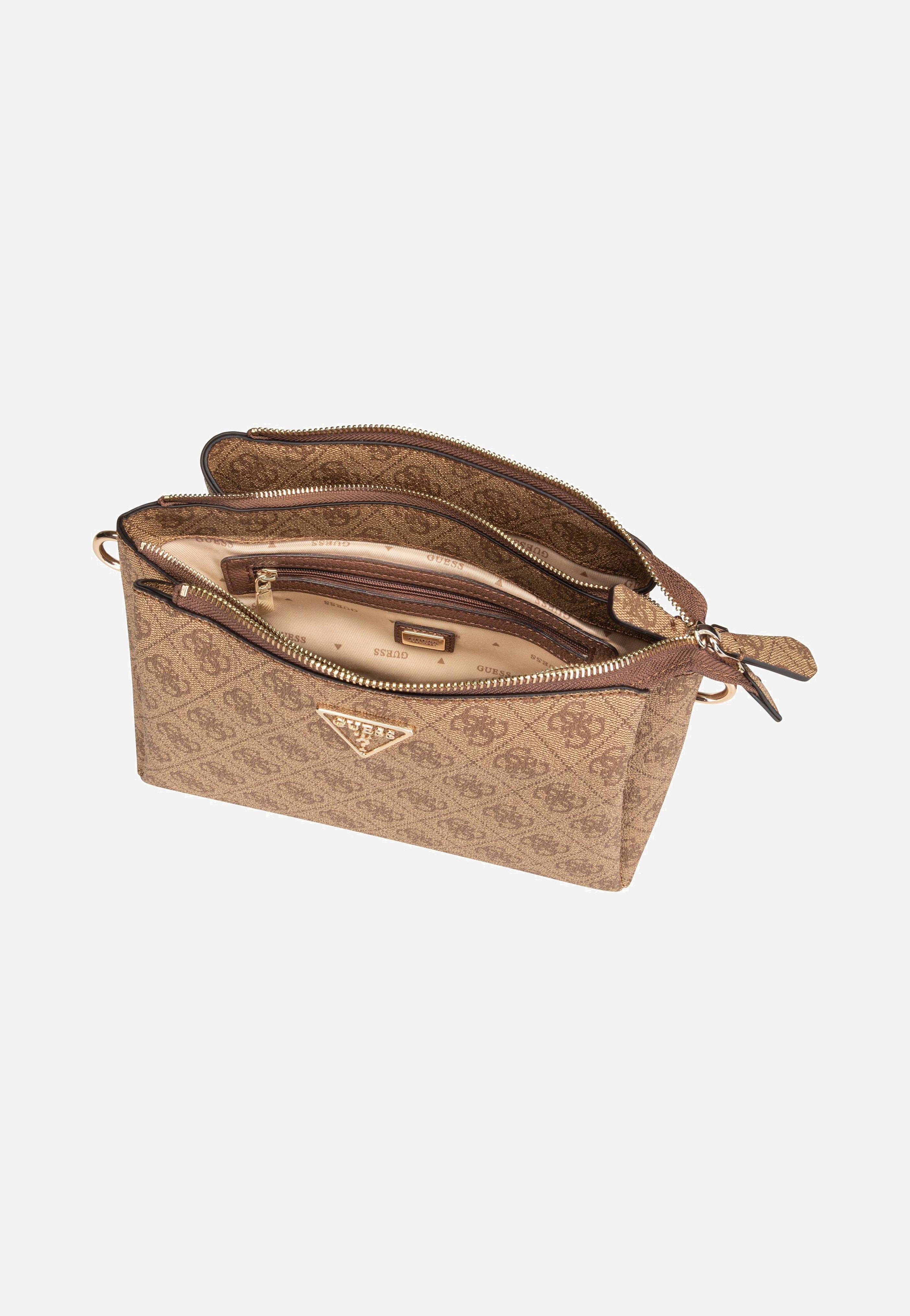 Guess - Noelle II Tri Comp CB 72120 Logo Latte/Brown - Crossbody Bag | Women-Image