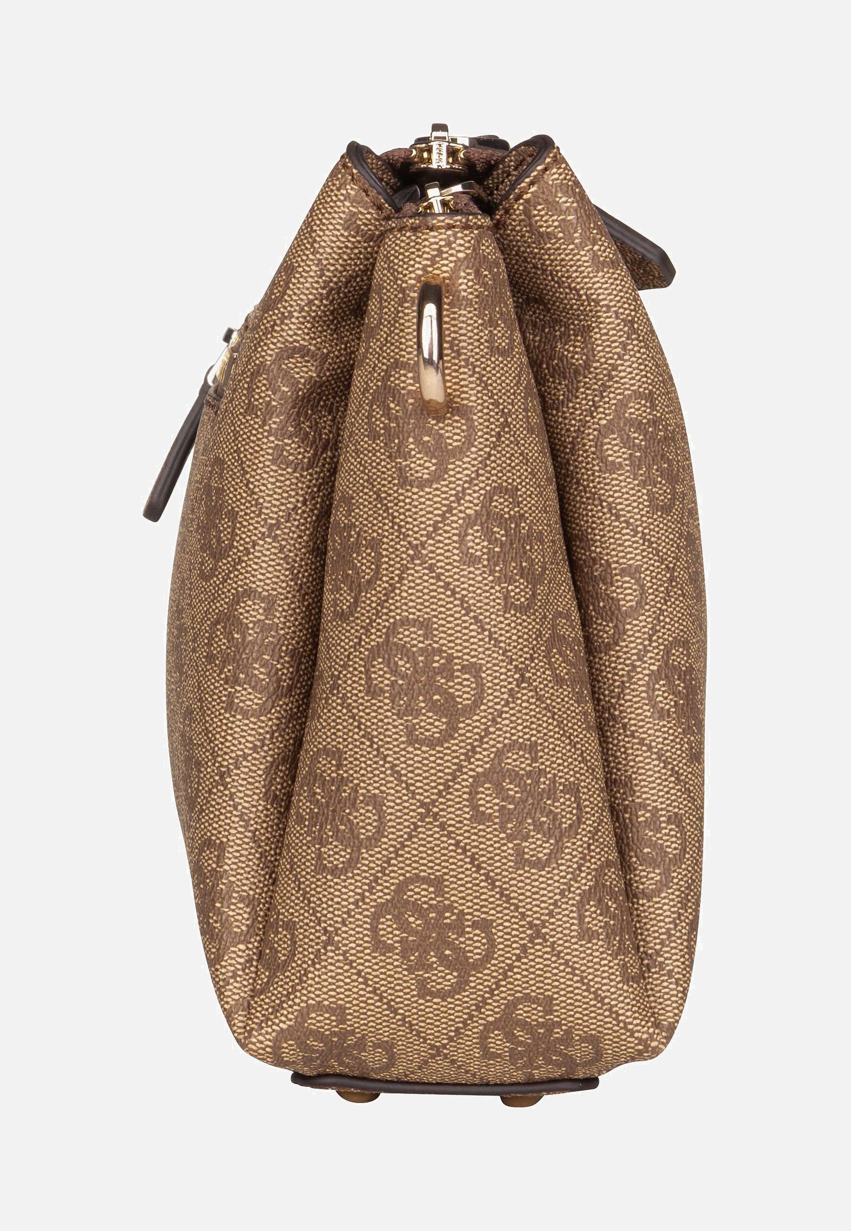 Guess - Noelle II Tri Comp CB 72120 Logo Latte/Brown - Crossbody Bag | Women-Image