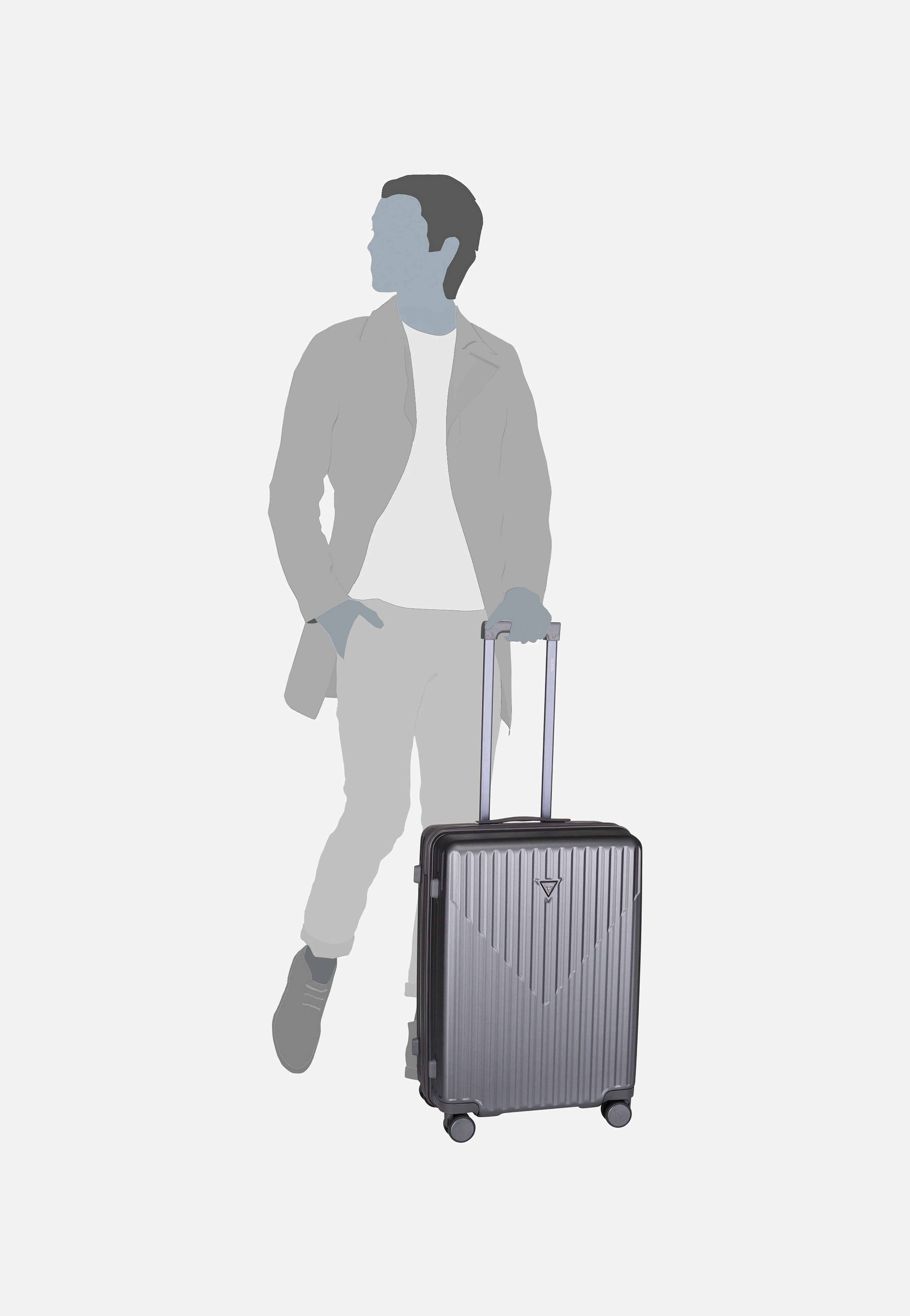 Guess Olbia Medium P4402 Gunmetal Suitcase
