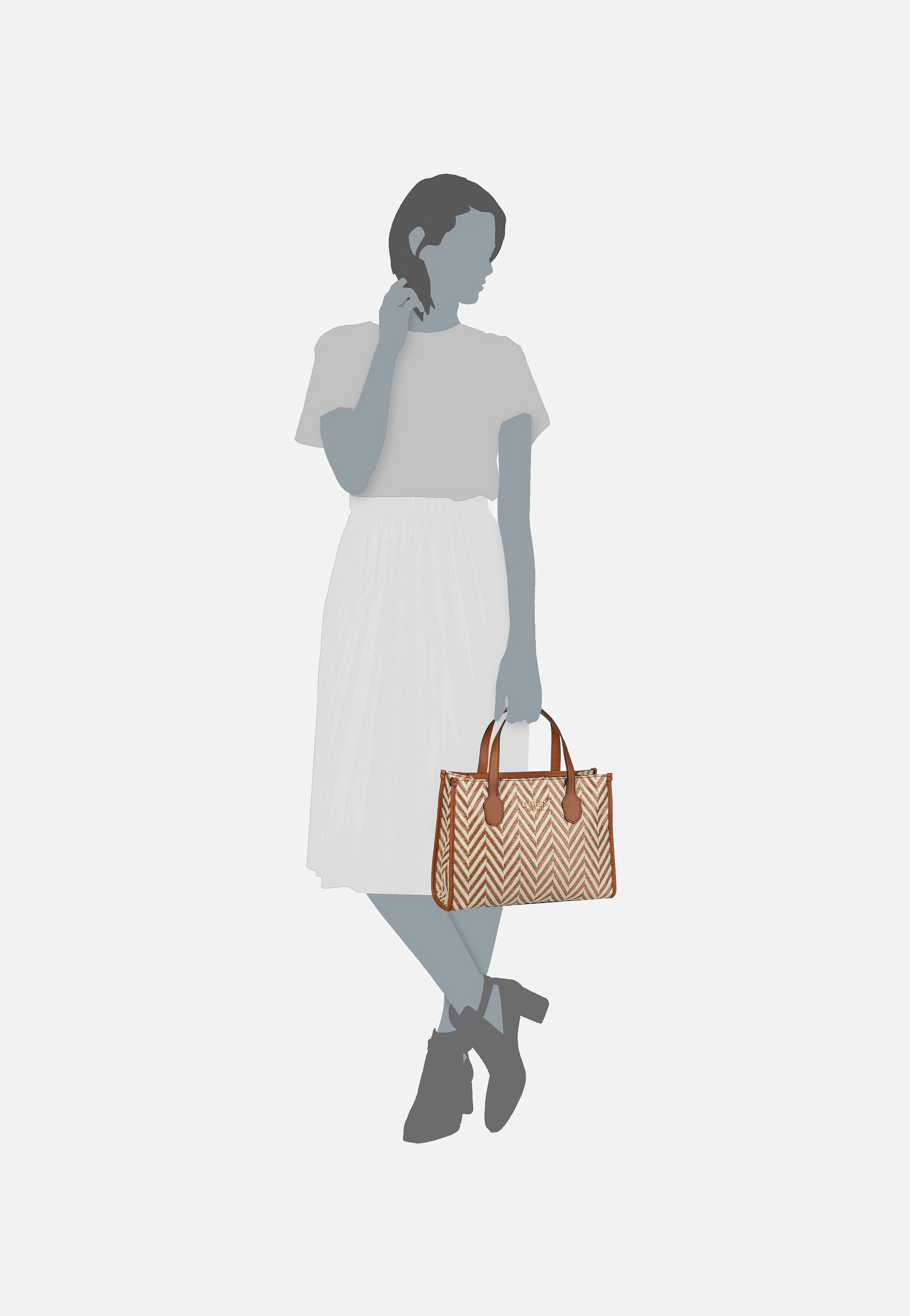 Guess - Silvana 2 Compartment 65220 Cognac - Handle Bag | Women-Image