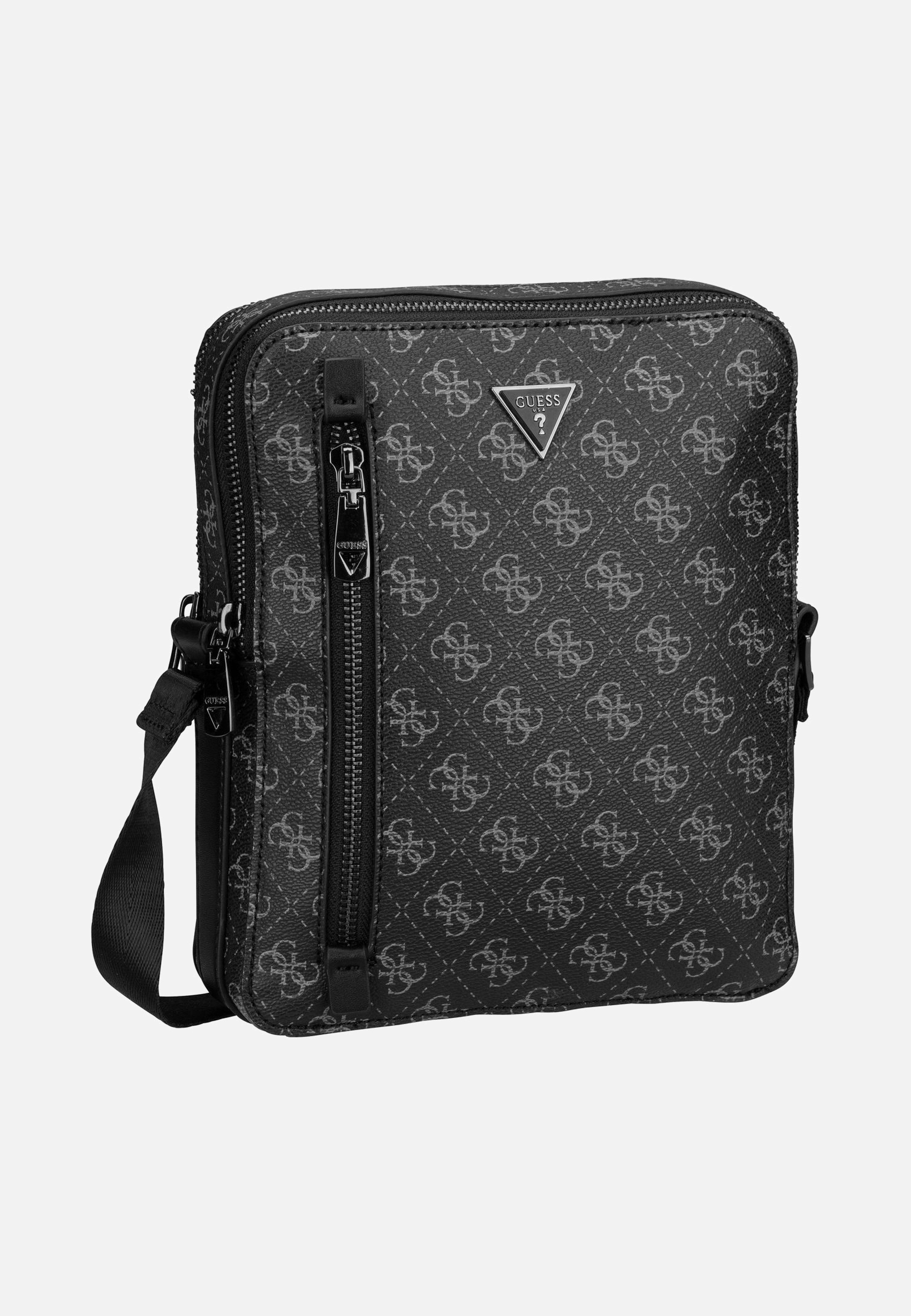 Guess - Torino 4G Eco Double Zip Dark Black - Crossbody Bag | Men-Image