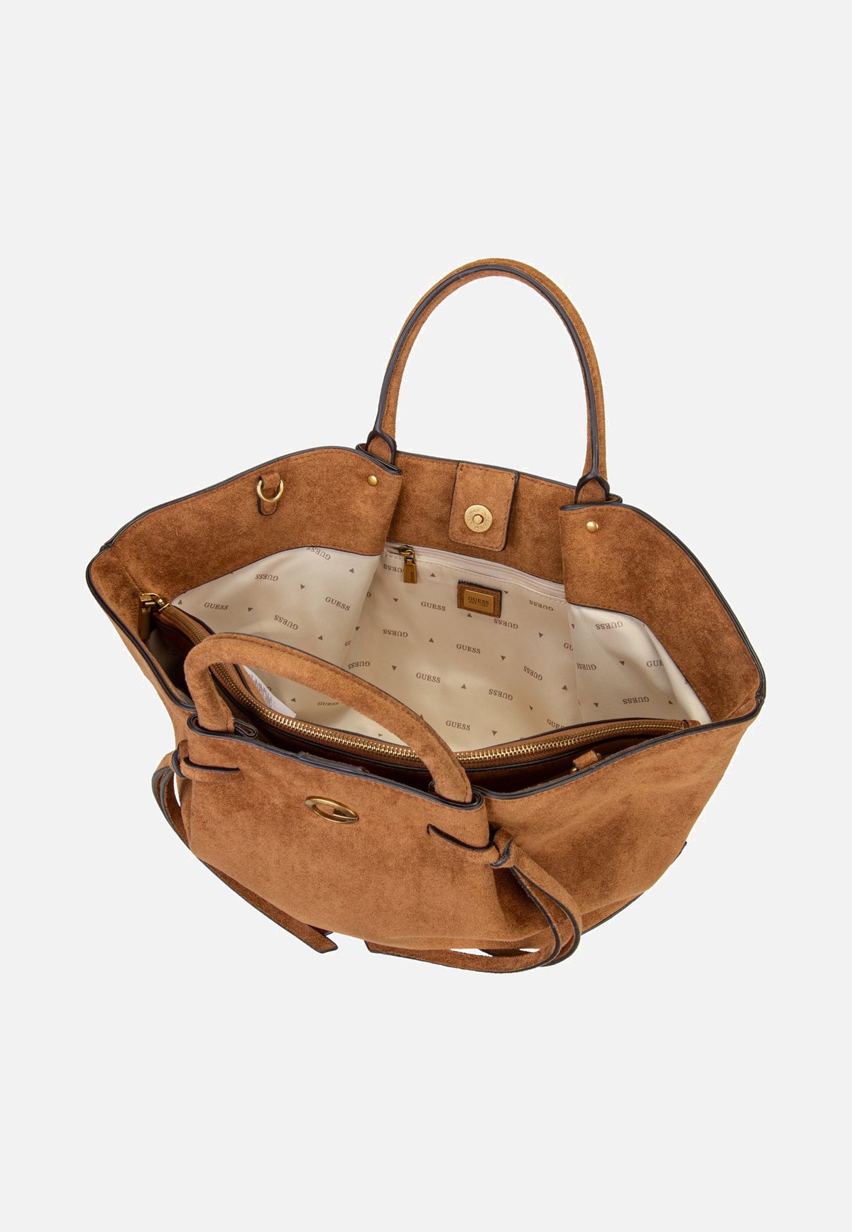 Guess Allegra Girlfriend Suede 37060 Cognac Cartera