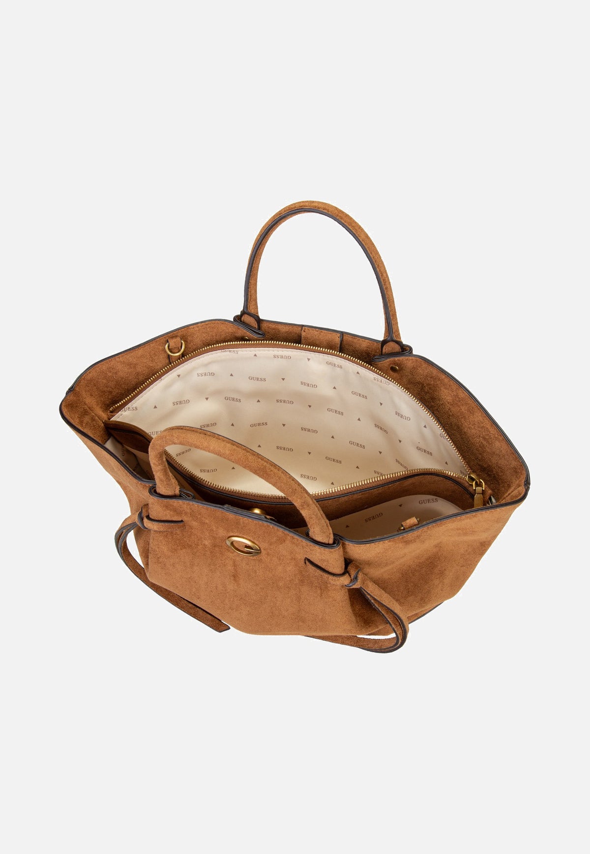 Guess Allegra Girlfriend Suede 37060 Cognac Cartera