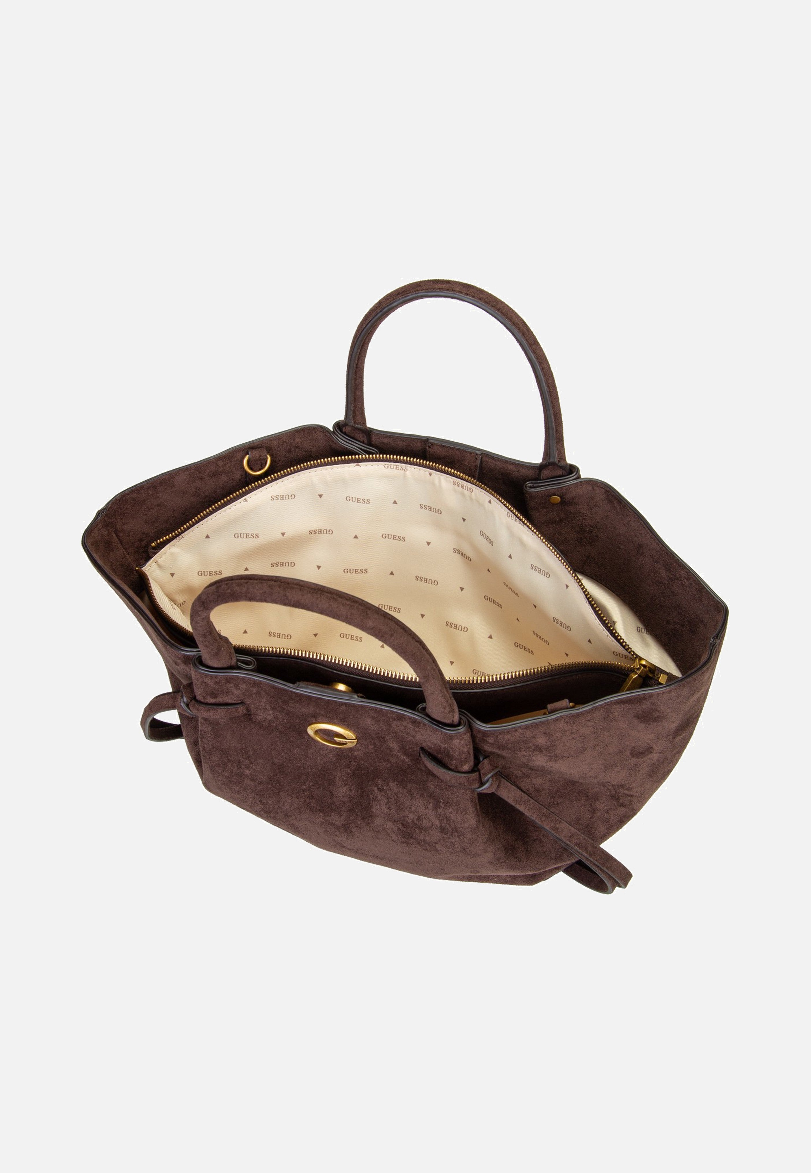 Guess Allegra Girlfriend Suede 37060 Espresso Borsa a tracolla