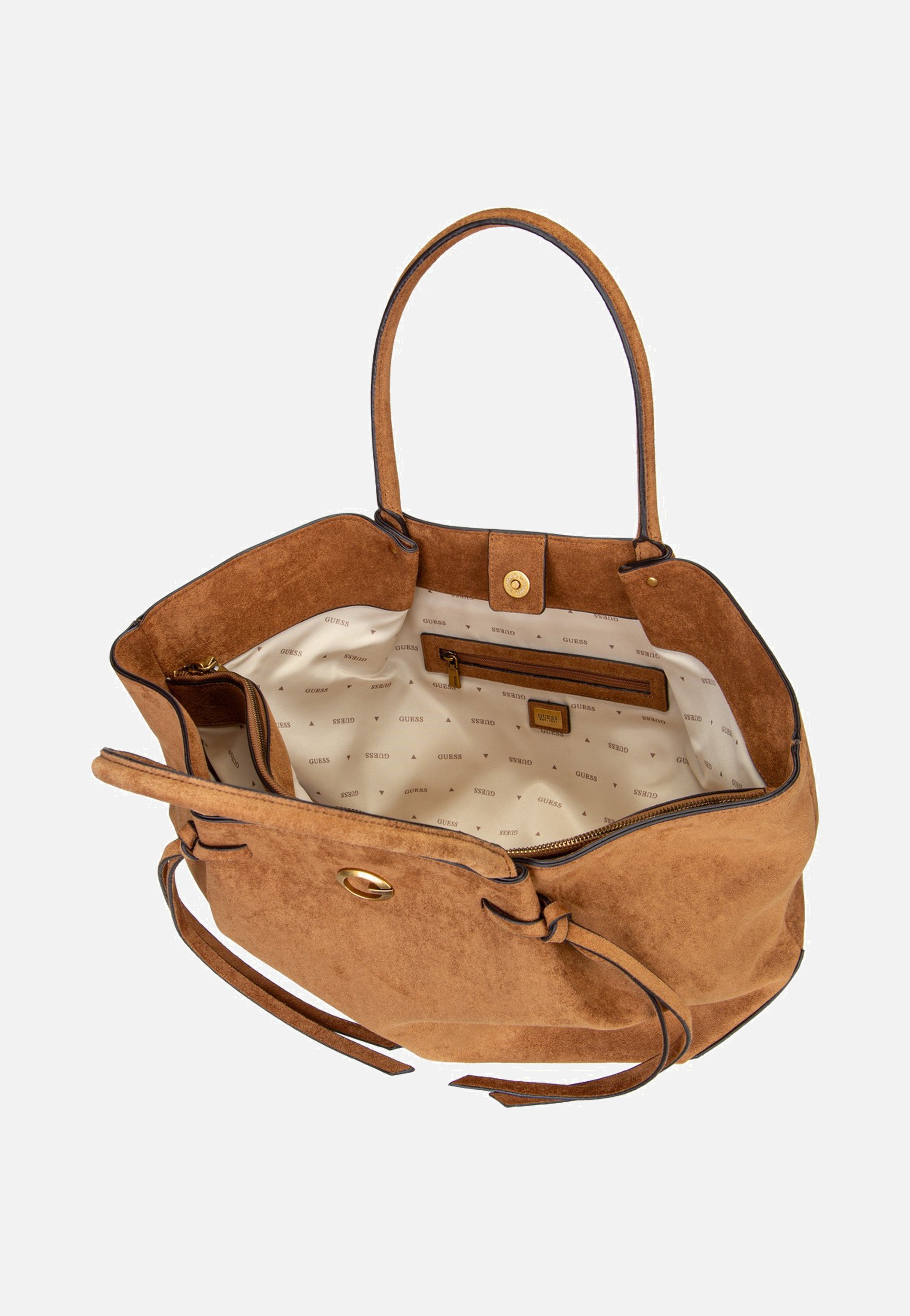 Guess Allegra Girlfriend Suede 37230 Cognac Borsa tote