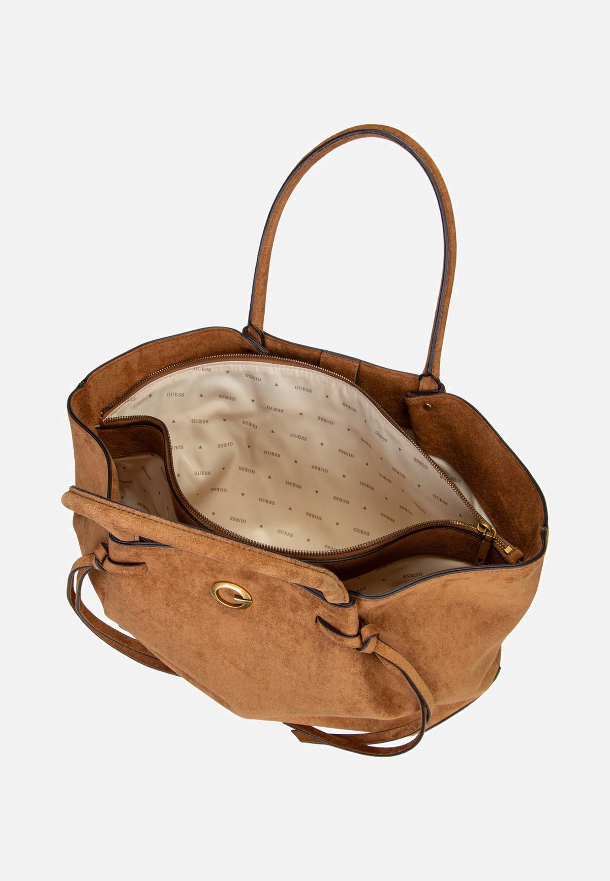 Guess Allegra Girlfriend Suede 37230 Cognac Borsa tote