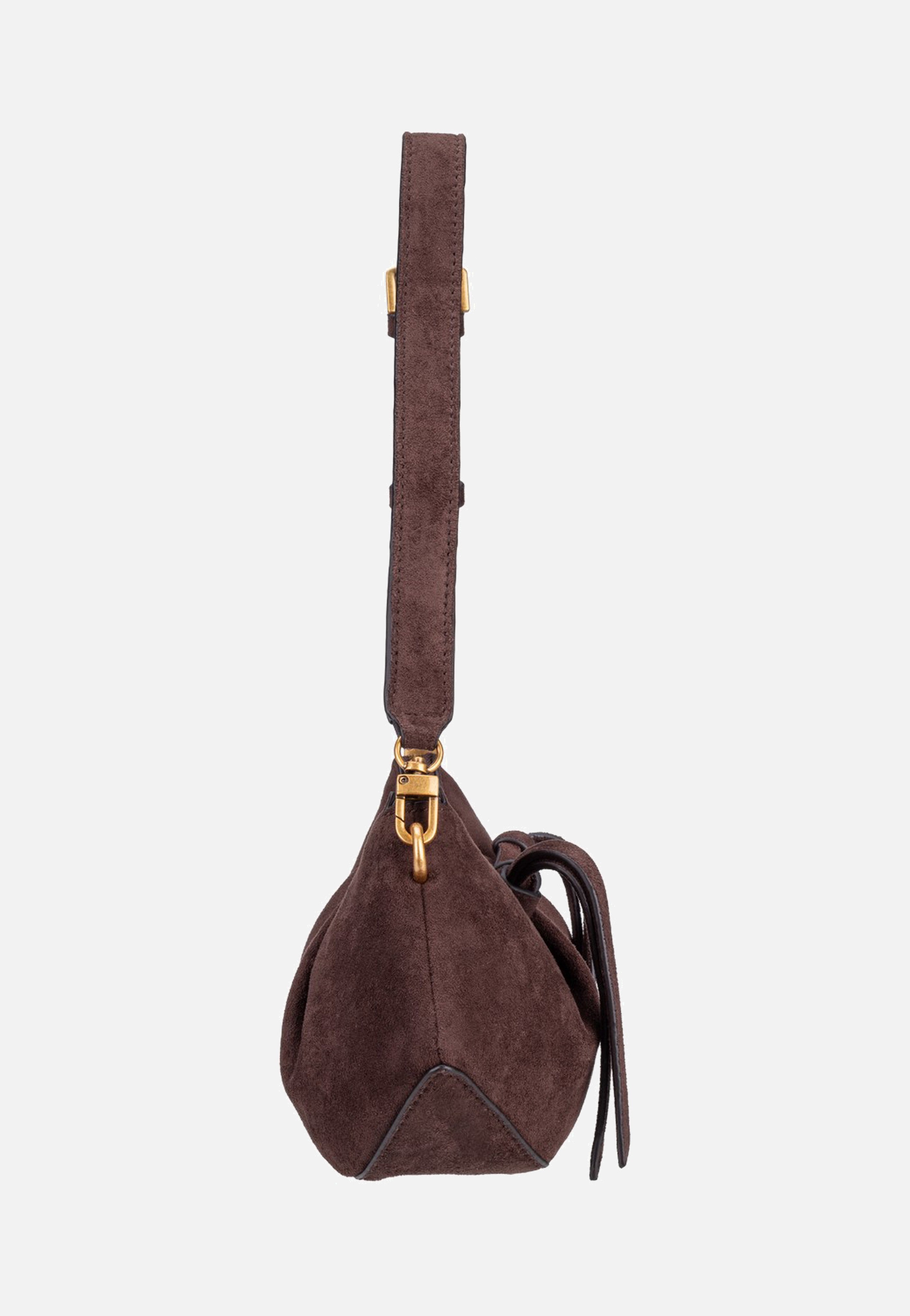 Guess Allegra Shoulder Suede 37180 Espresso Shoulder Bag