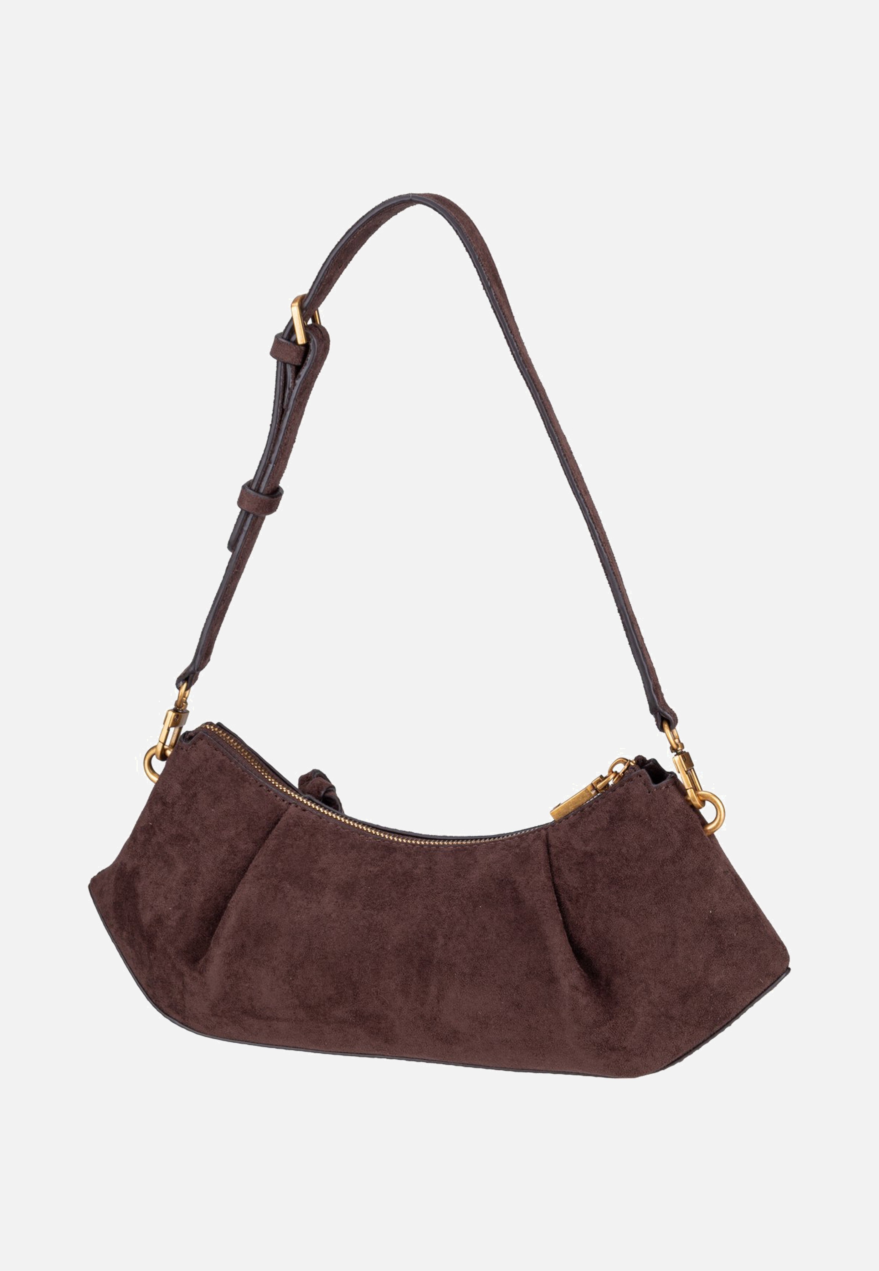 Guess Allegra Shoulder Suede 37180 Espresso Shoulder Bag