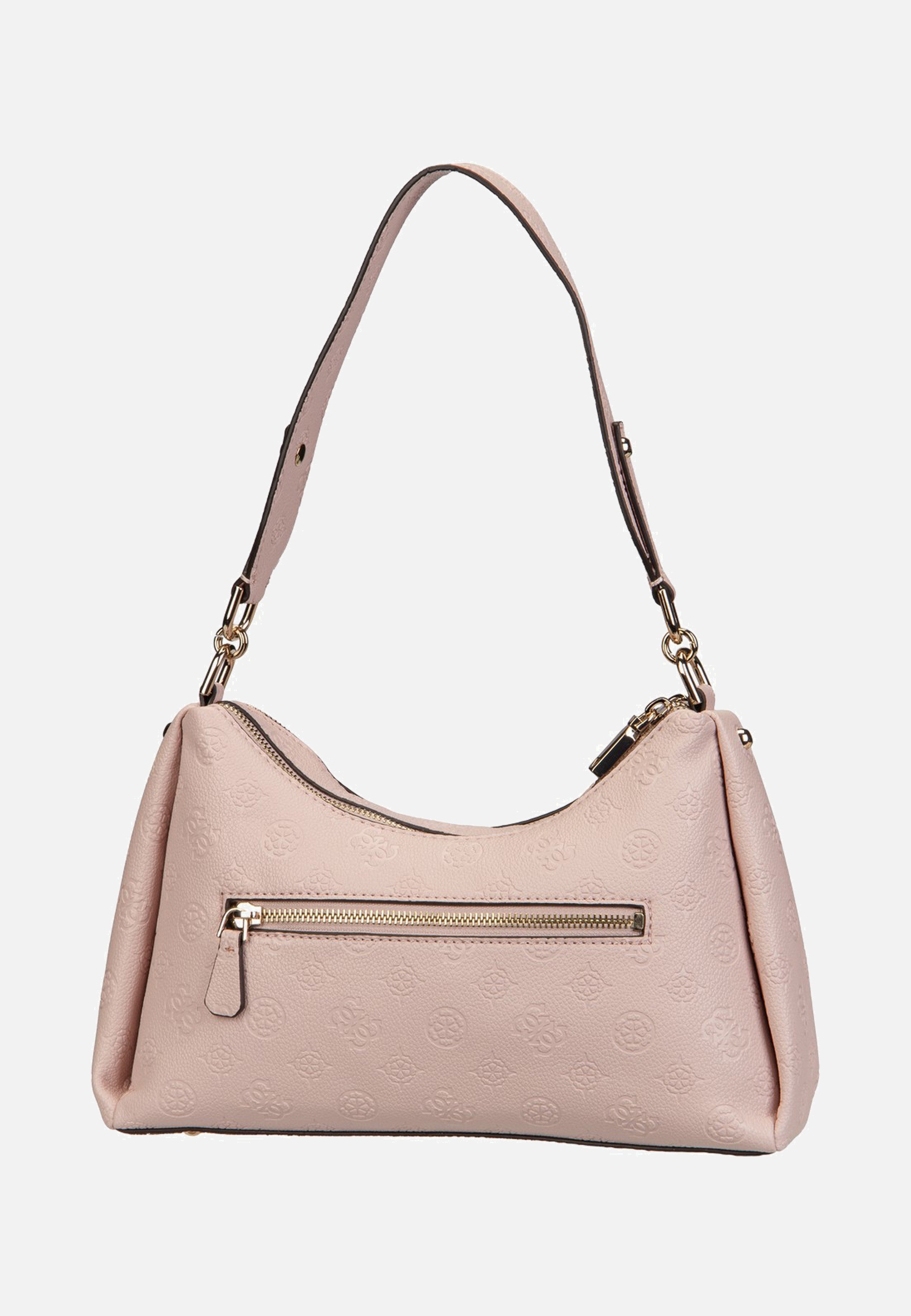 Guess Anise Double Zip 16180 Light Rose Logo Shoulder Bag