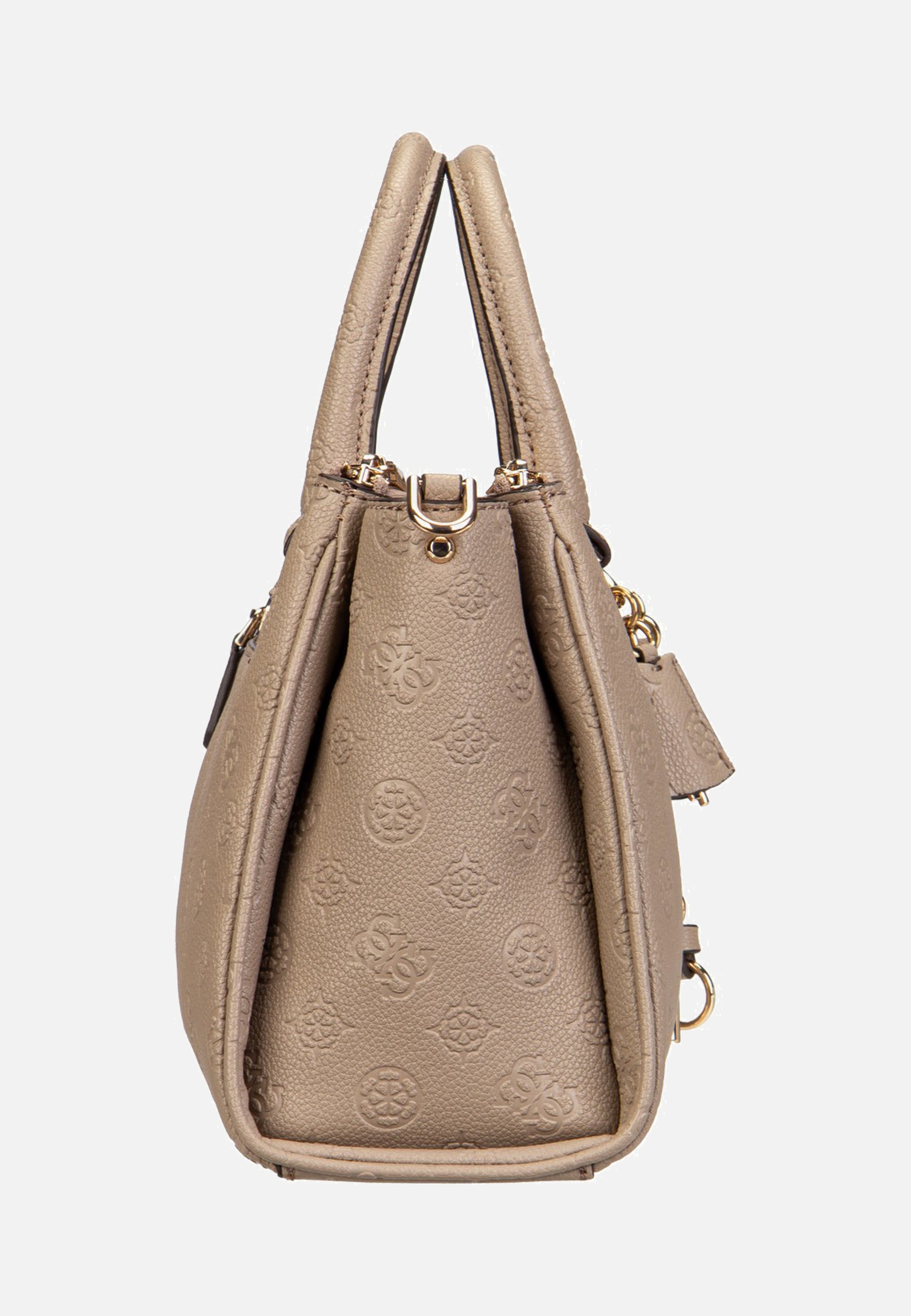 Guess Anise Triple Comp Satchel Dark Oak Satchel