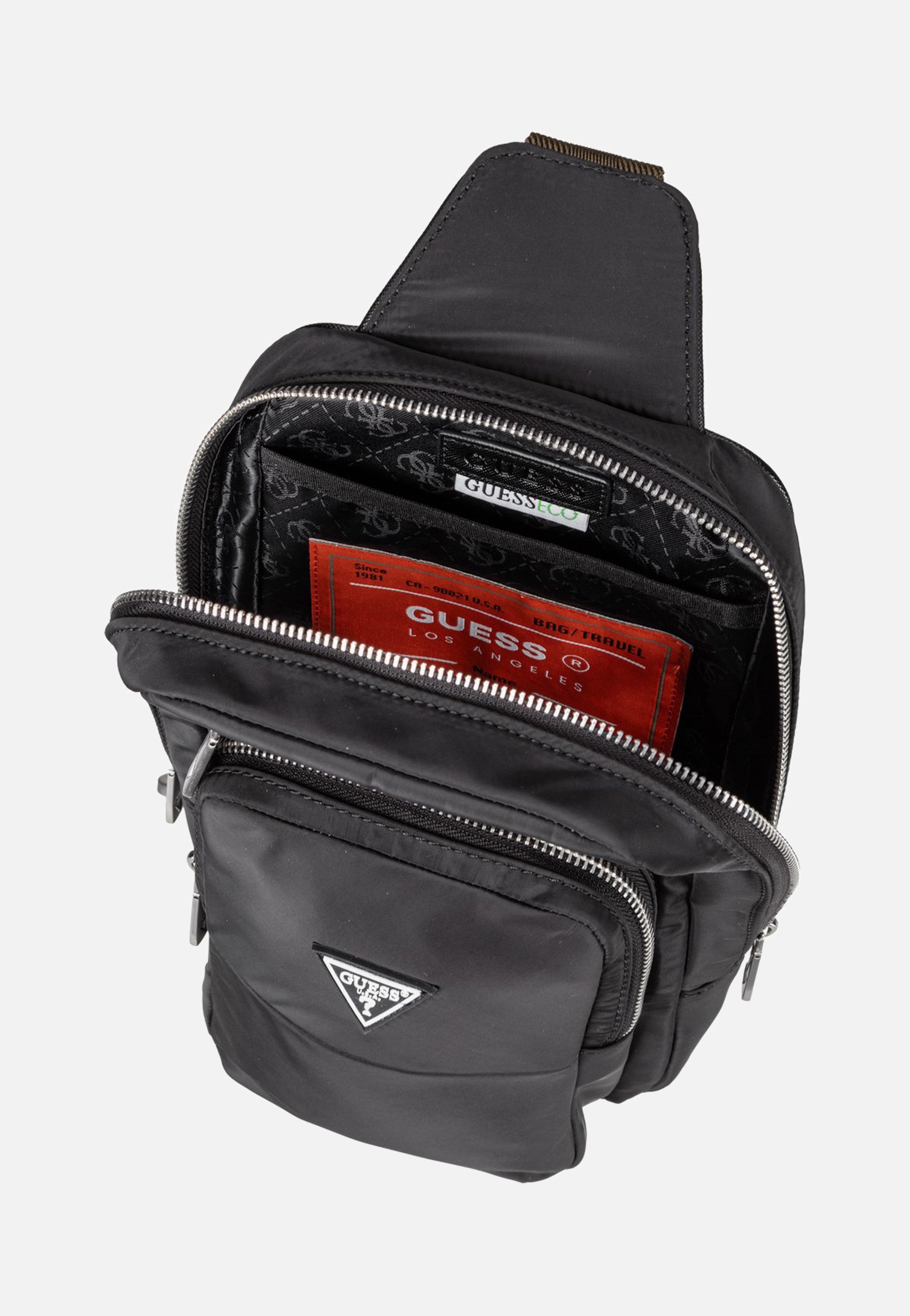 Guess Berlin Multipocket Crossover Black - Crossbody Bag | Sakoi