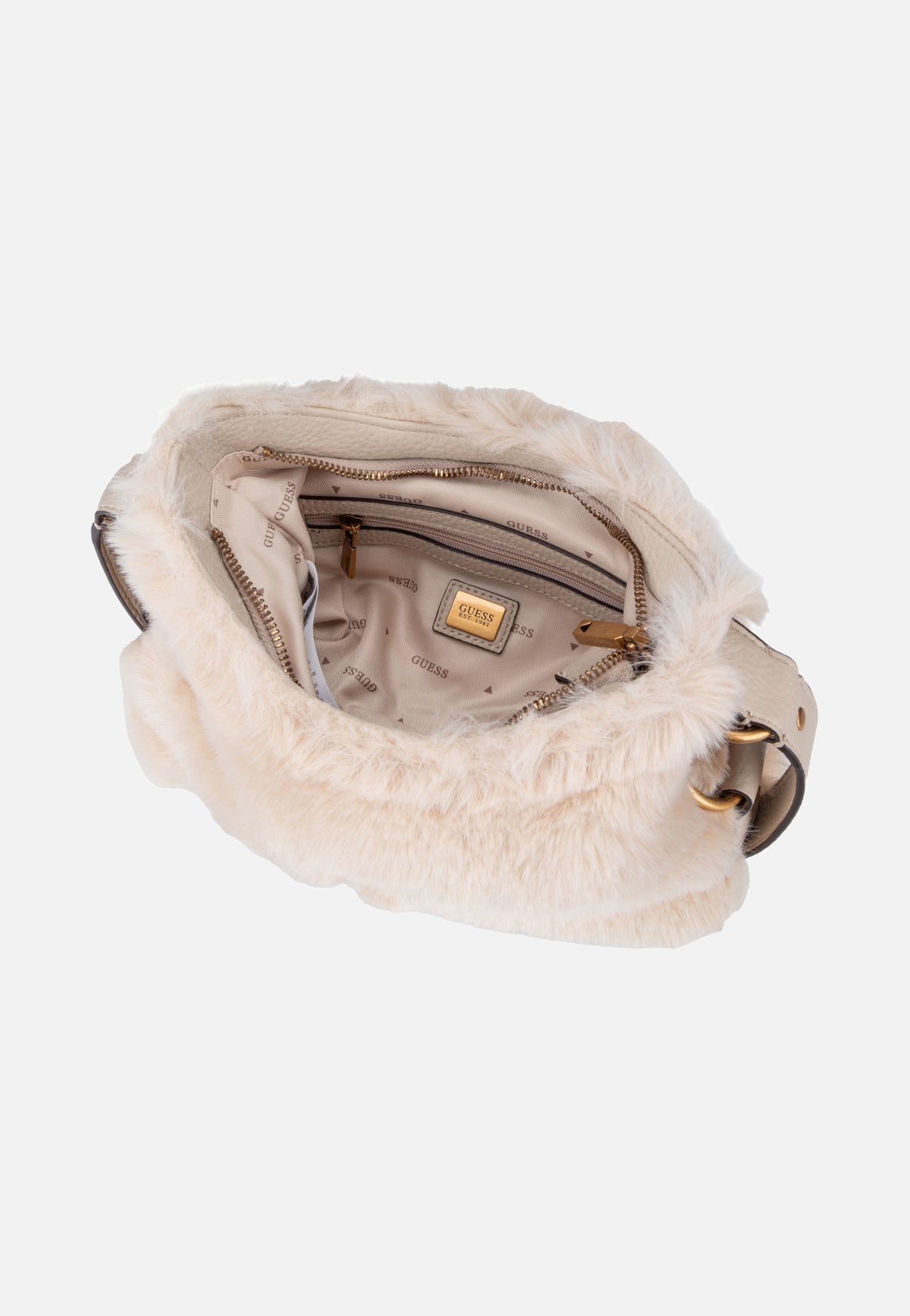 Guess Camden Mini FUR 8720 Off White Sac à bandoulière