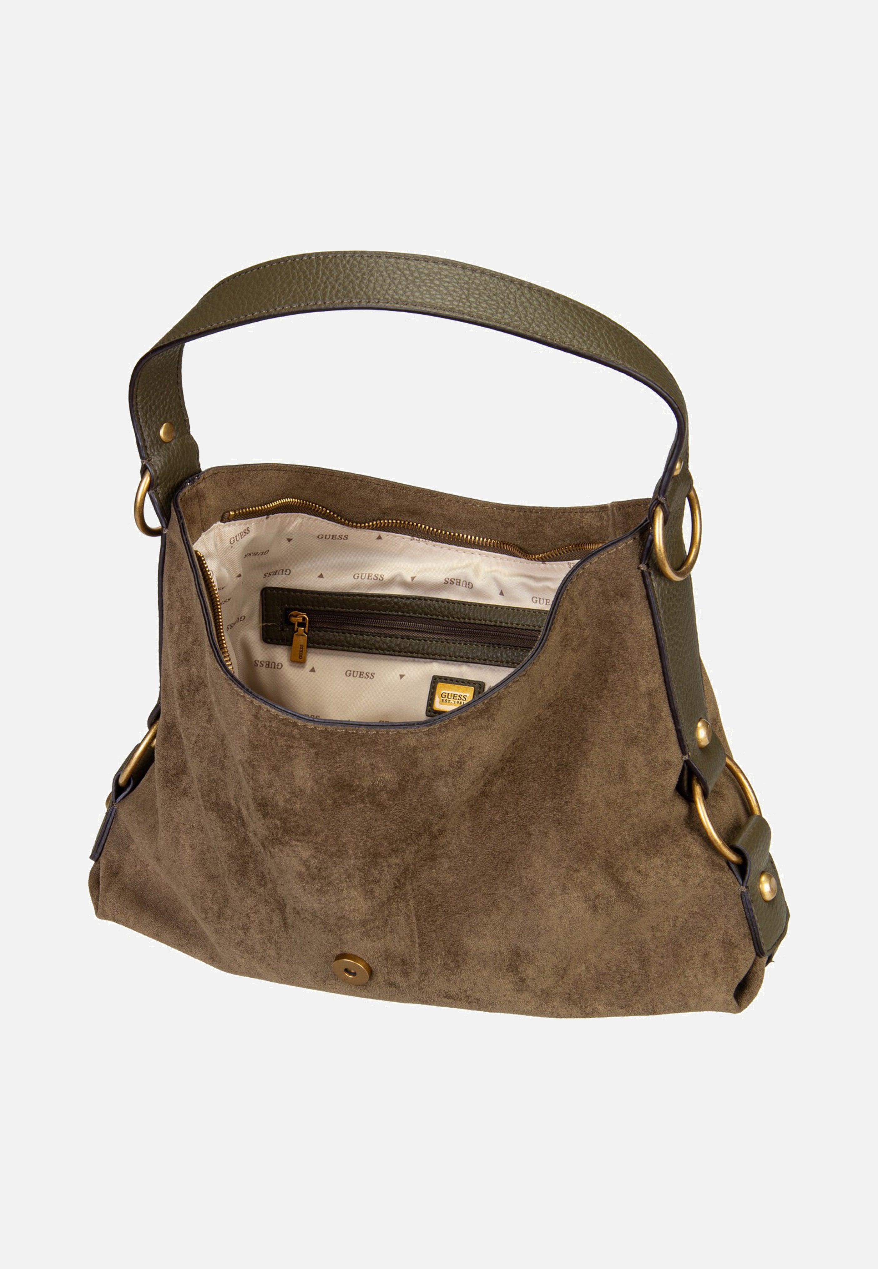 Guess Camden Shoulder Suede 8180 Olive Borsa a tracolla