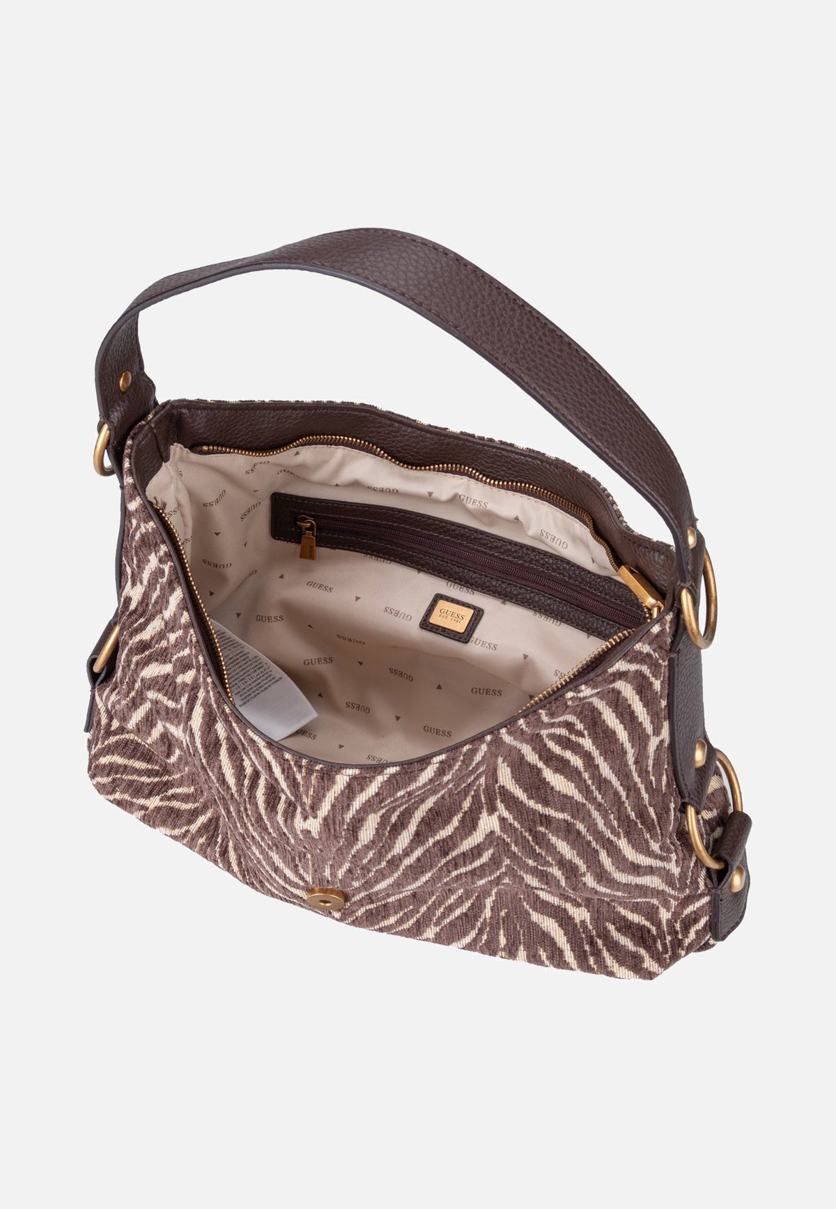 Guess Camden Shoulder Zebra 8180 Brown Borsa a tracolla