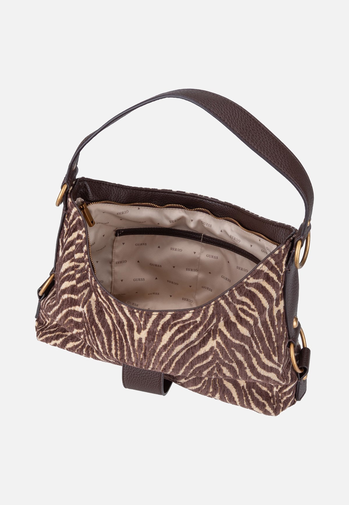 Guess Camden Shoulder Zebra 8180 Brown Borsa a tracolla