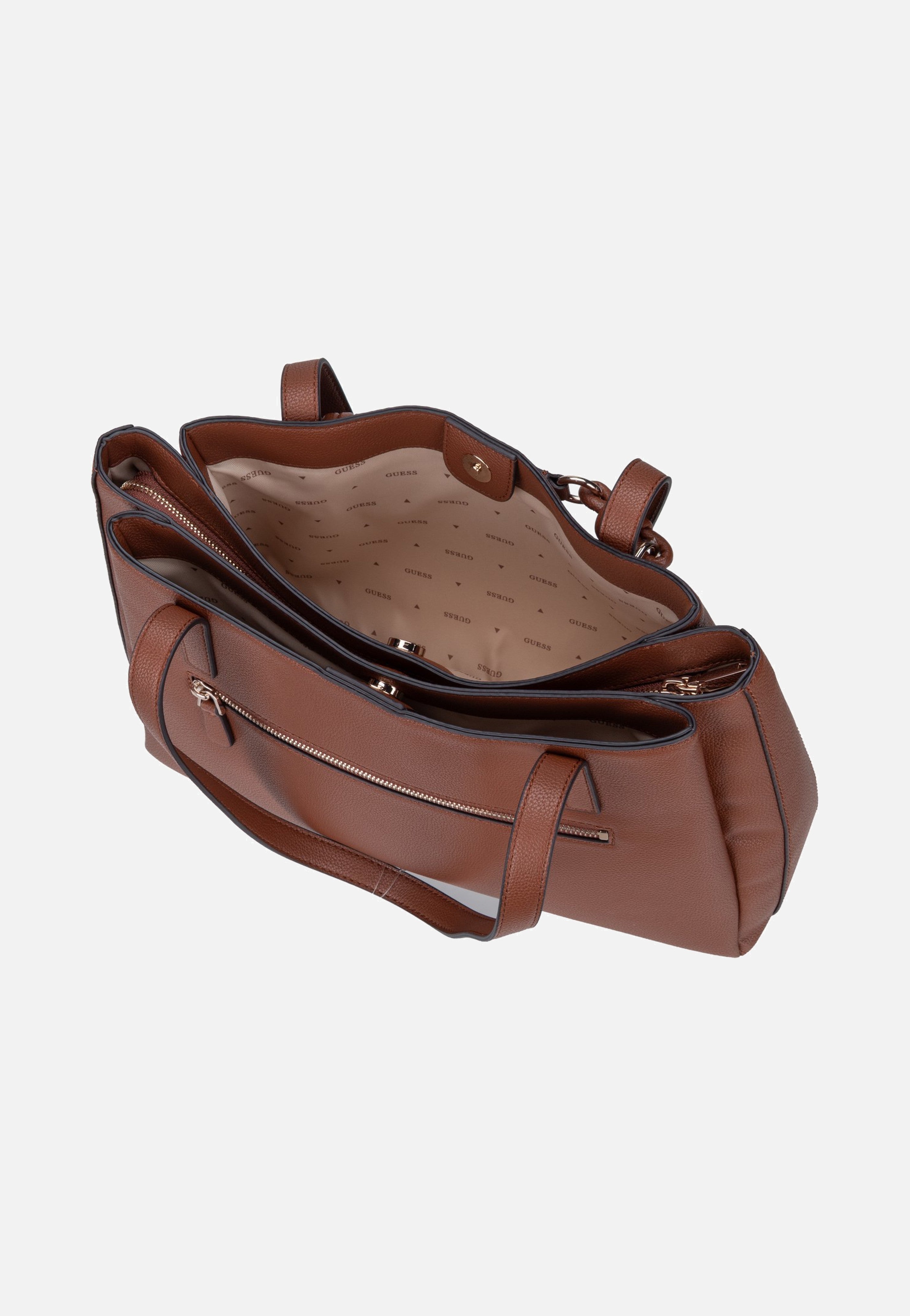 Guess Camelia 3 Comp 42230 Cognac Tote Bag
