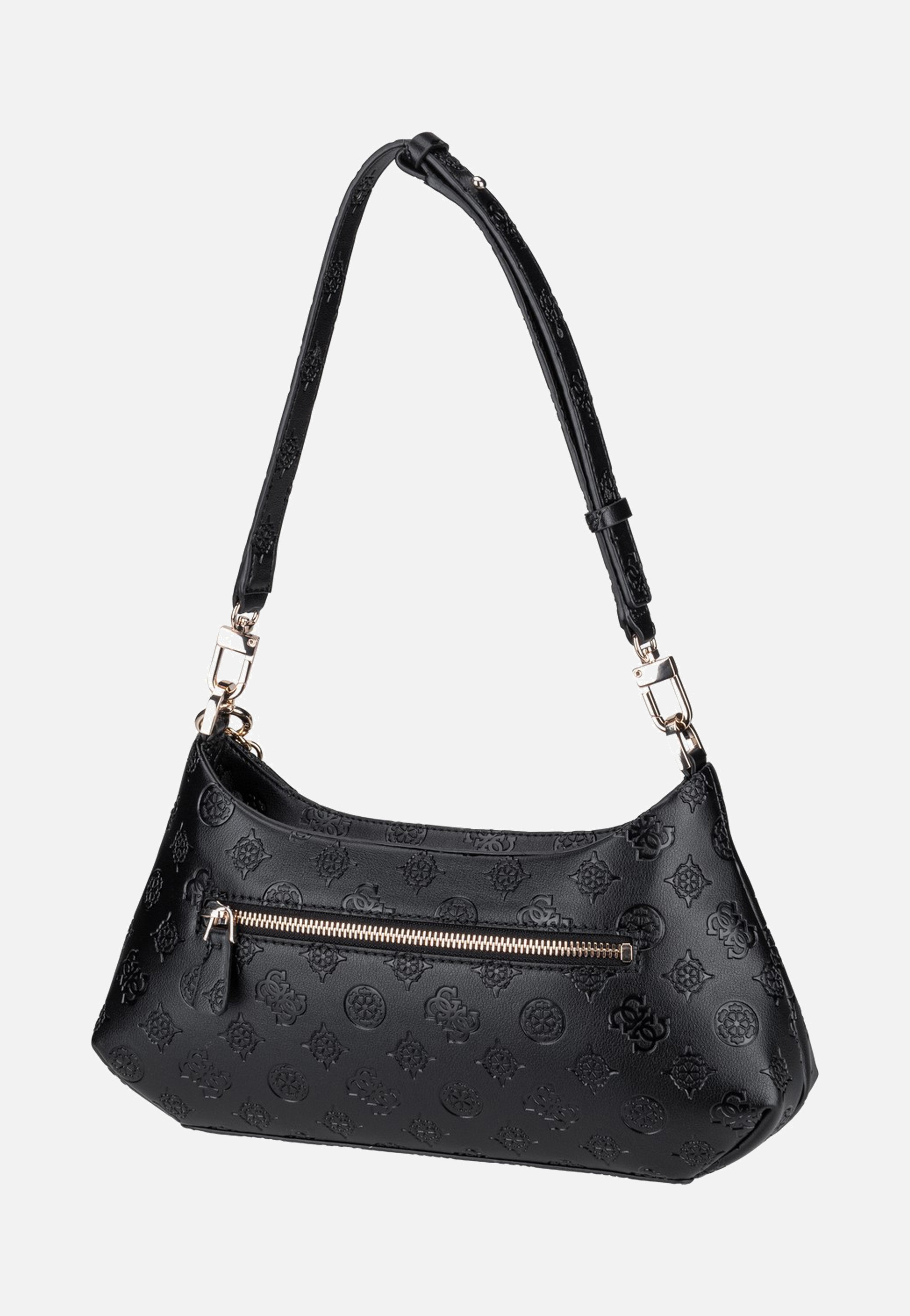 Guess Carmella Shoulder 25180 Black Logo Shoulder Bag