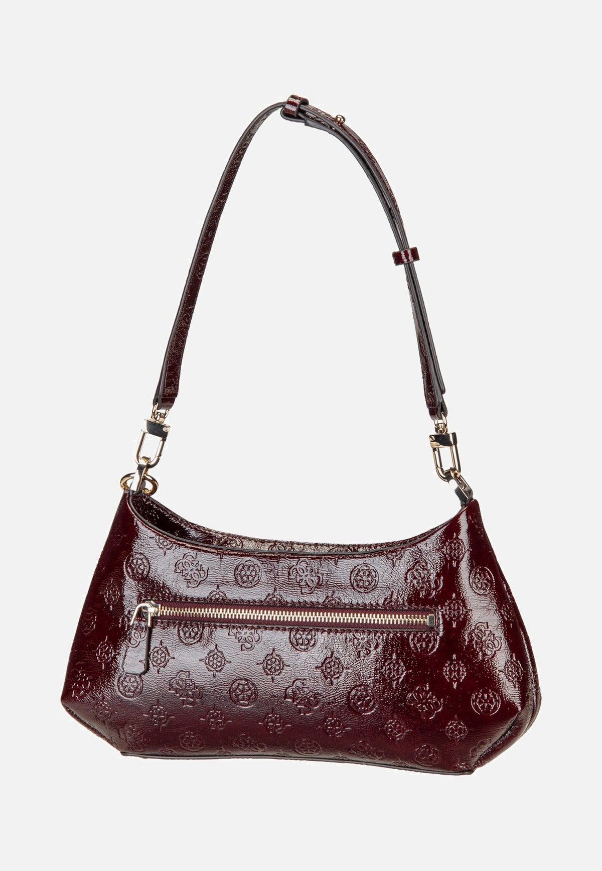 Guess Carmella Shoulder 25180 Burgundy Logo Shoulder Bag
