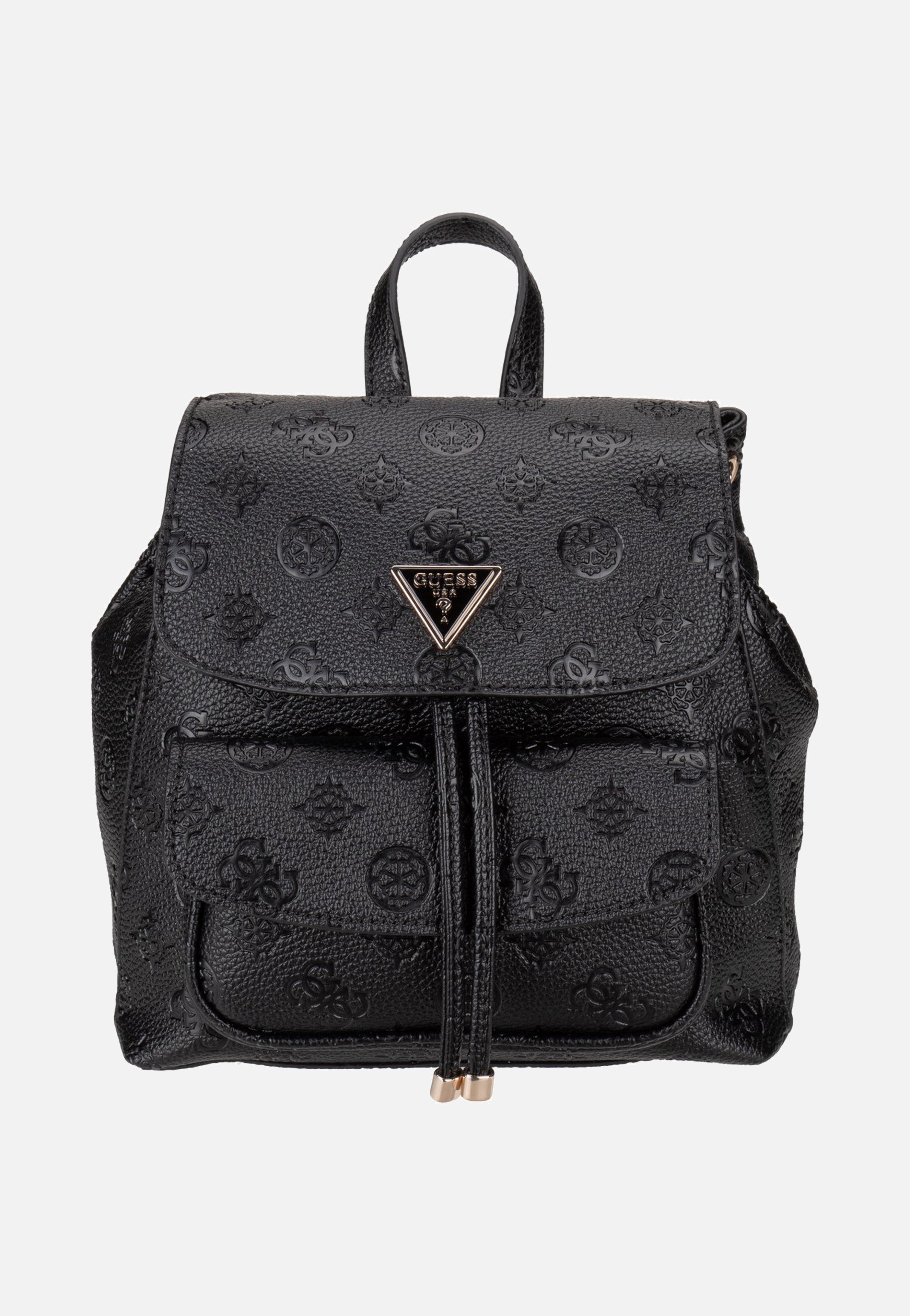 Guess - Cresidia II Sml Flap Black Logo - Backpack | Women-Image