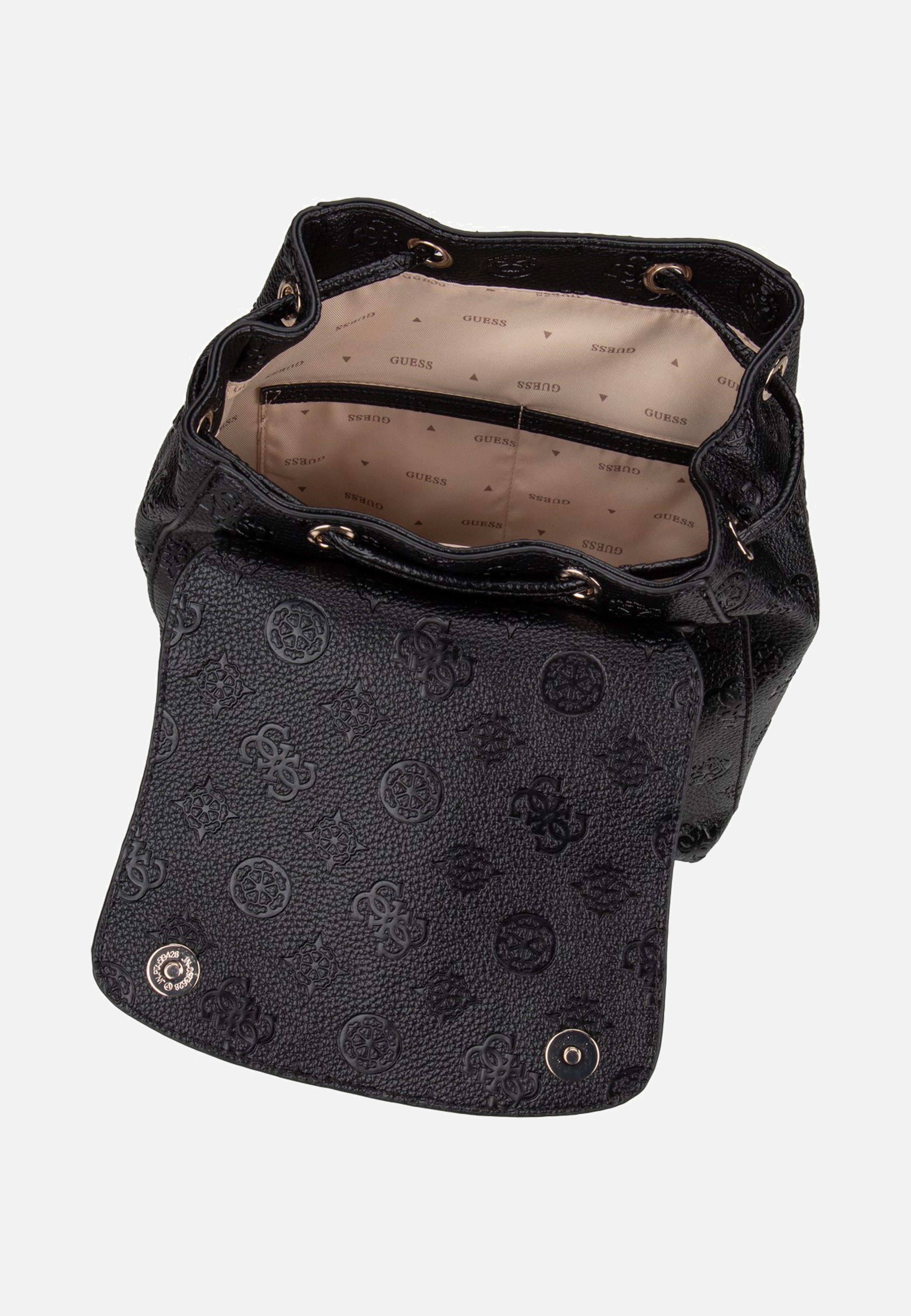 Guess - Cresidia II Sml Flap Black Logo - Backpack | Women-Image