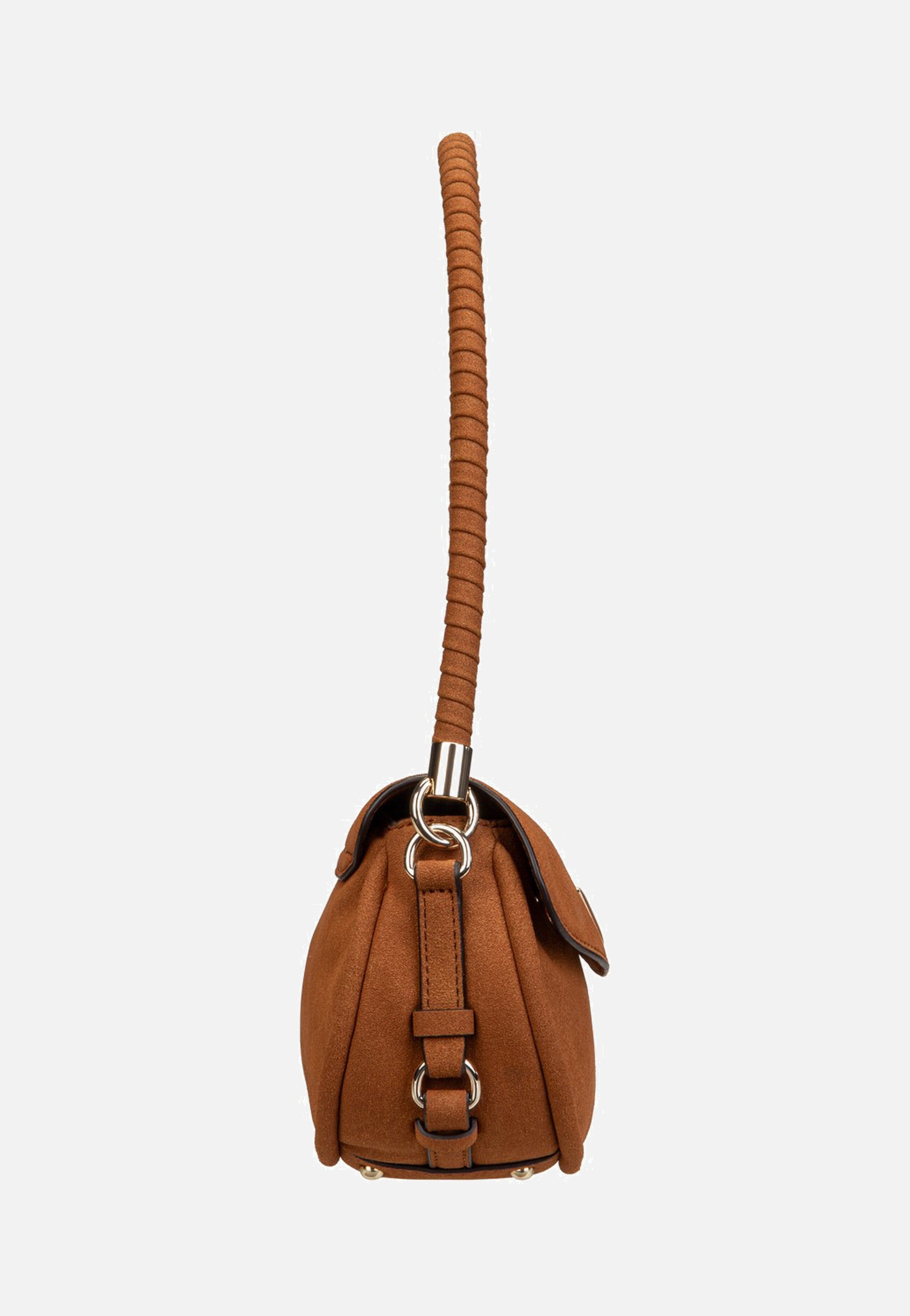 Guess Danya Flap Shoulder Cognac Shoulder Bag