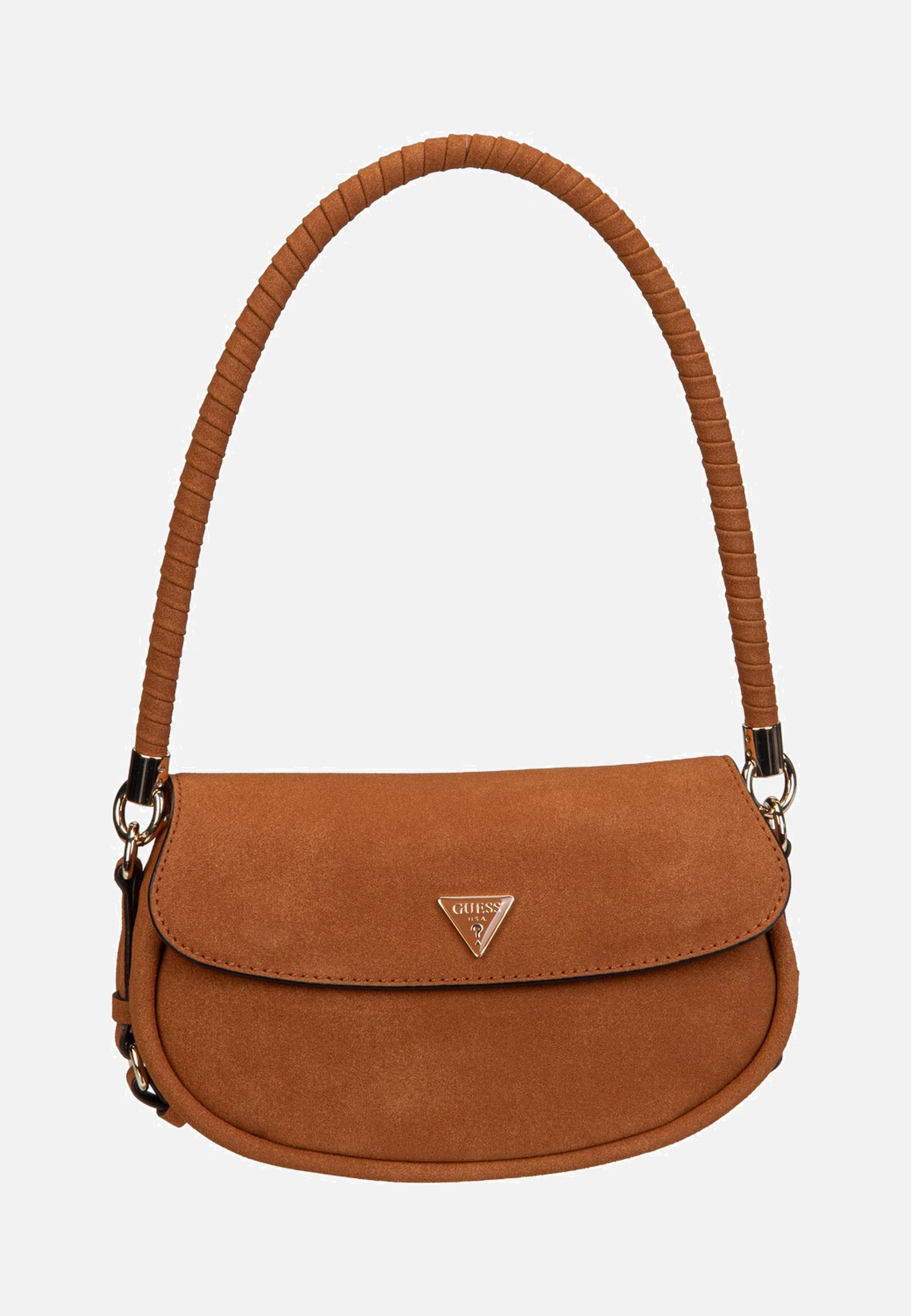 Guess Danya Flap Shoulder Cognac Shoulder Bag