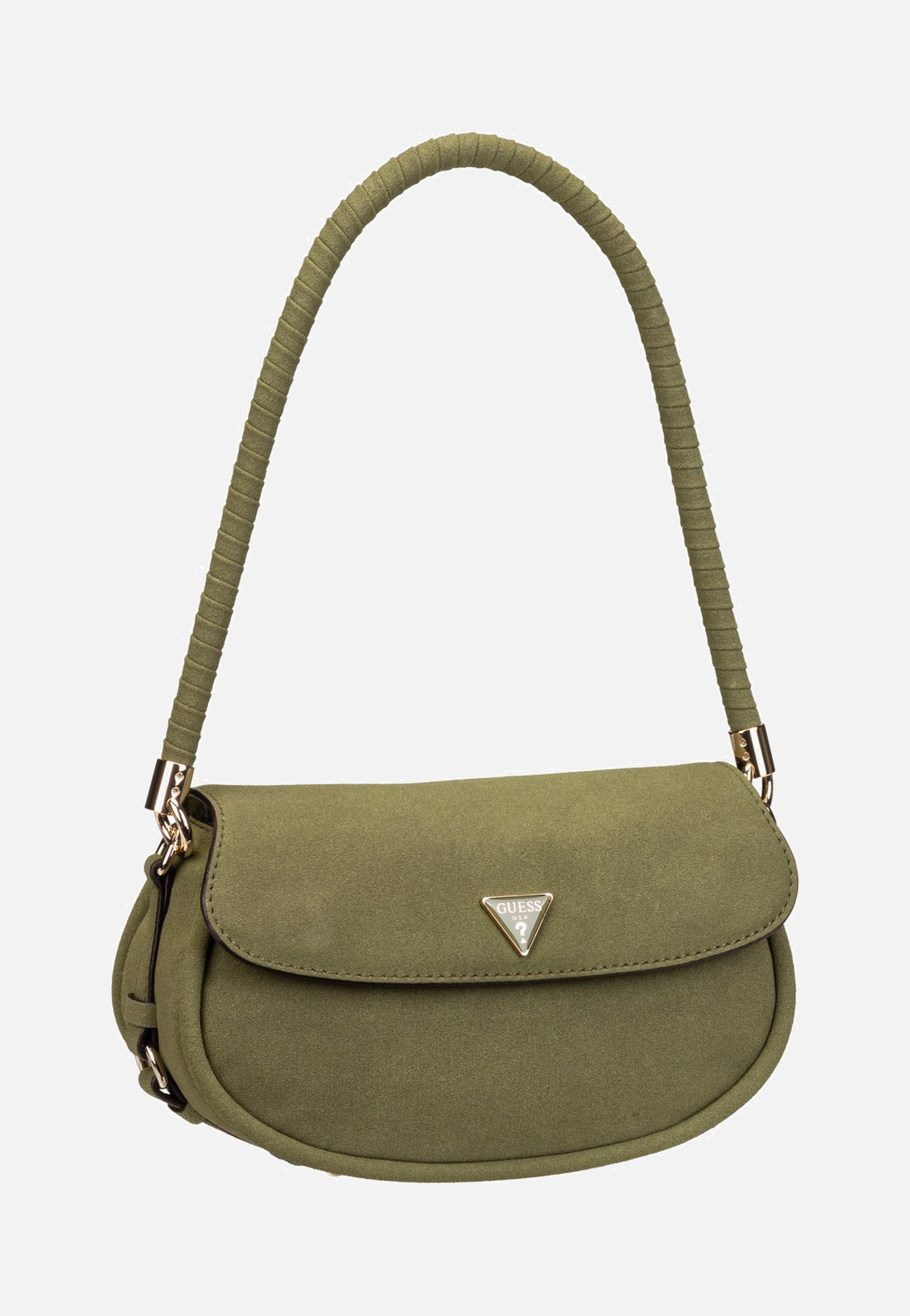 Guess Danya Flap Shoulder Olive Shoulder Bag