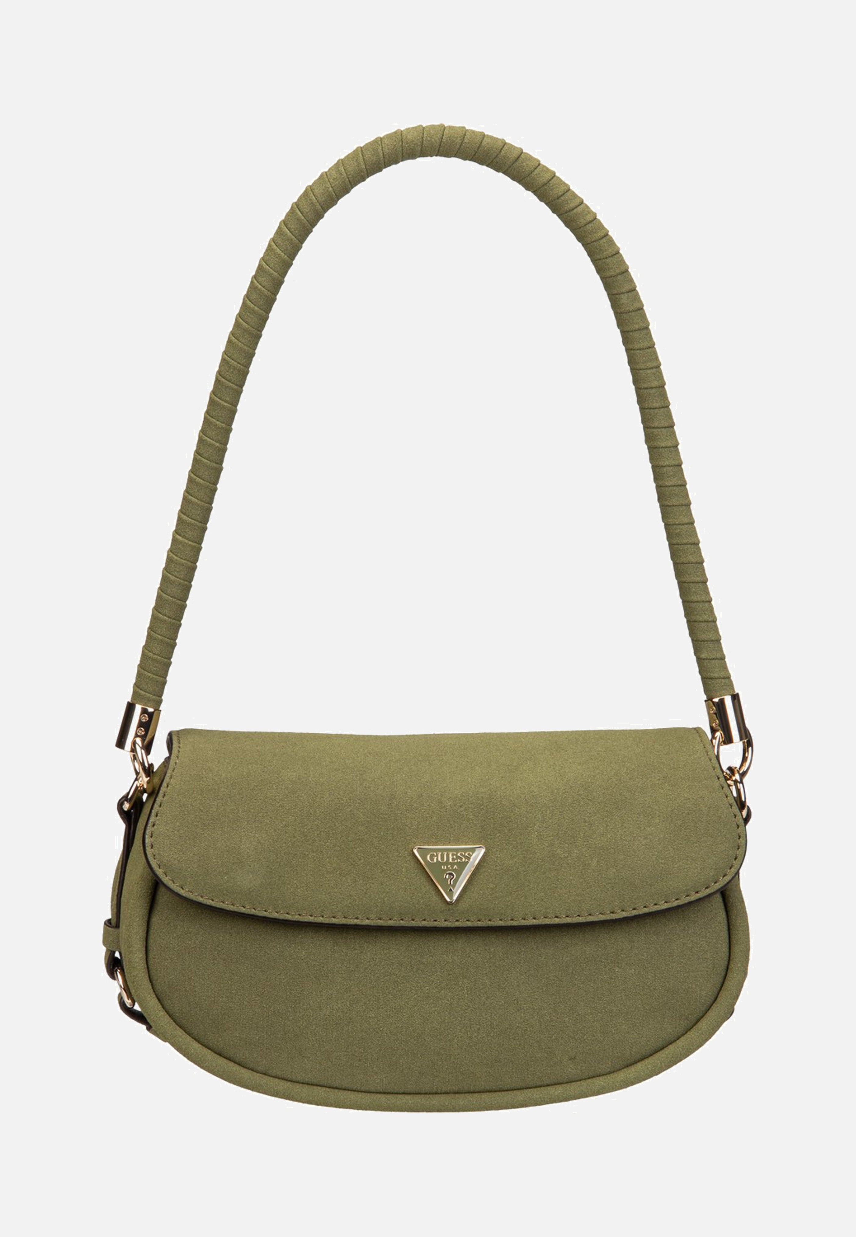 Guess Danya Flap Shoulder Olive Shoulder Bag