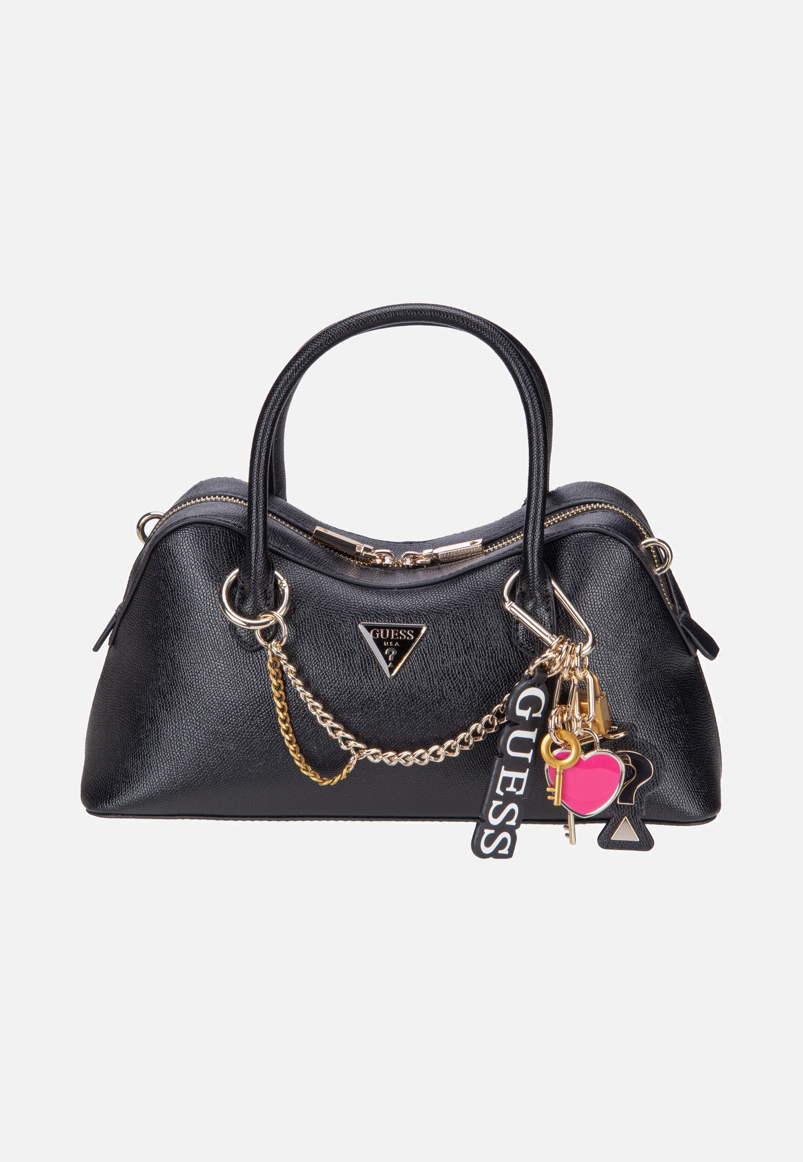 Guess - Davina Satchel Black - Satchel | Women-Image