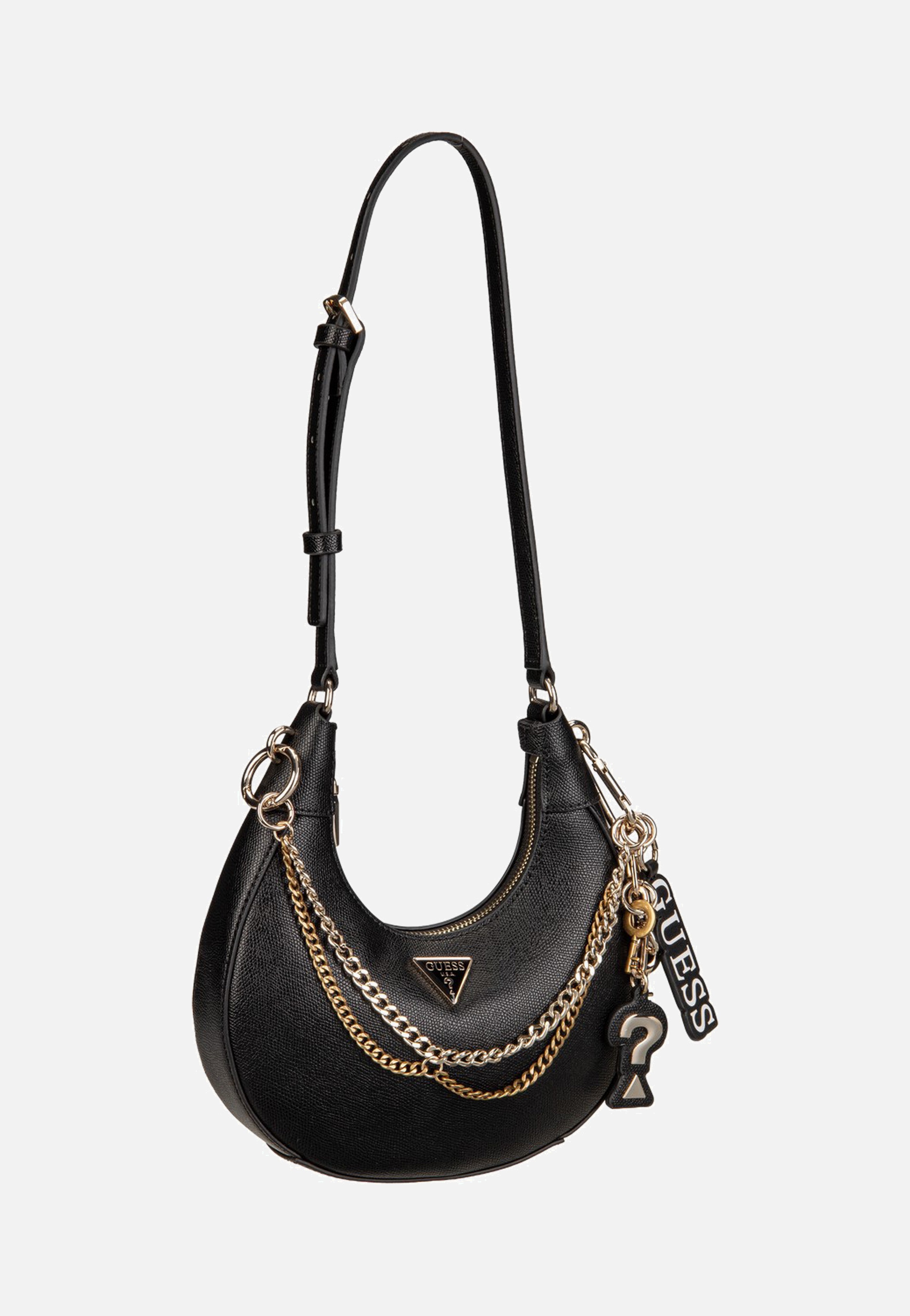 Guess Davina Shoulder Black Shoulder Bag
