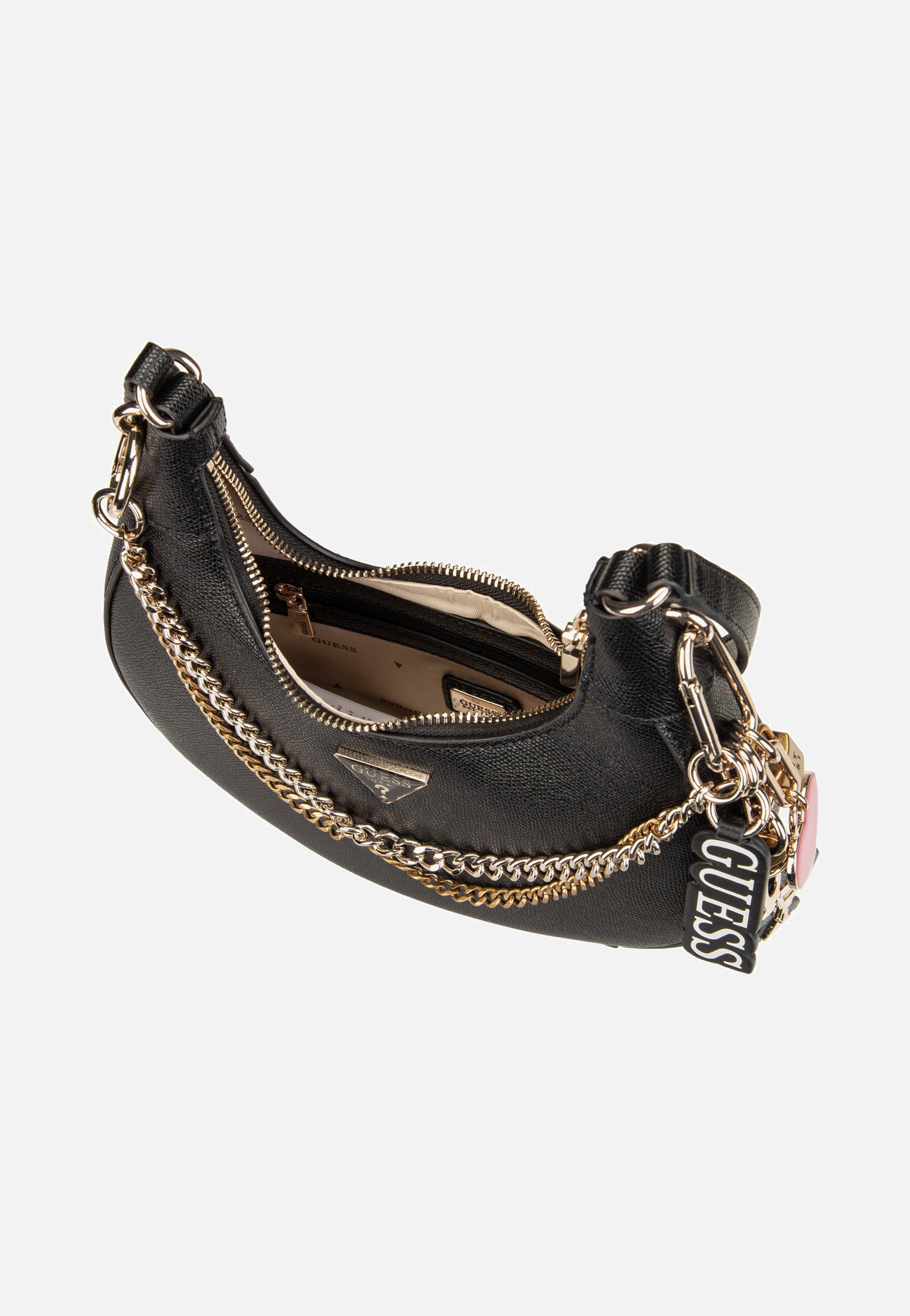 Guess Davina Shoulder Black Shoulder Bag