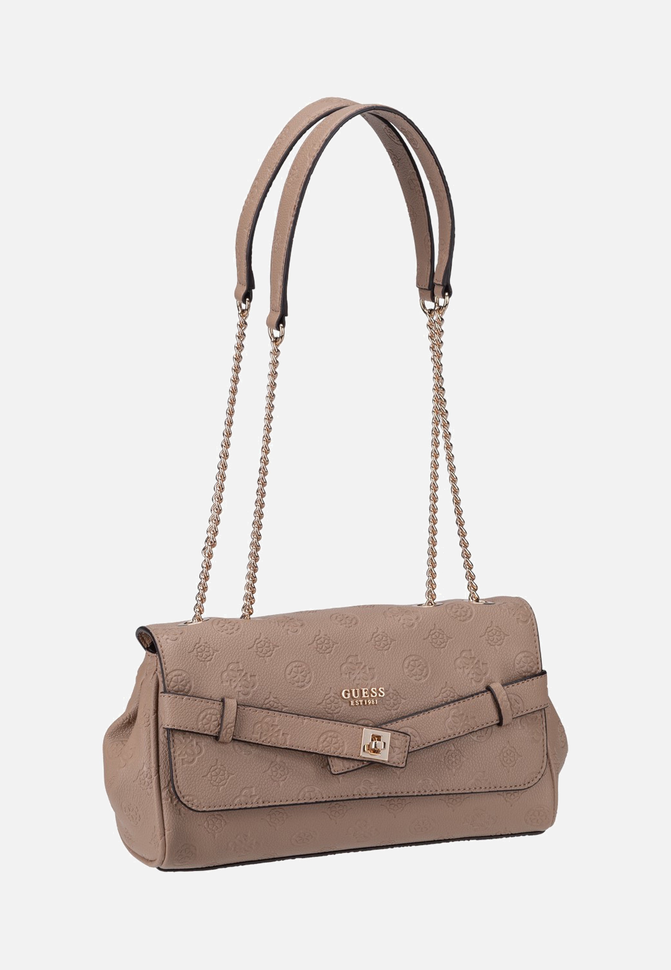 Guess Ella Logo Convertible Flap 46210 Beige Logo Crossbody Bag