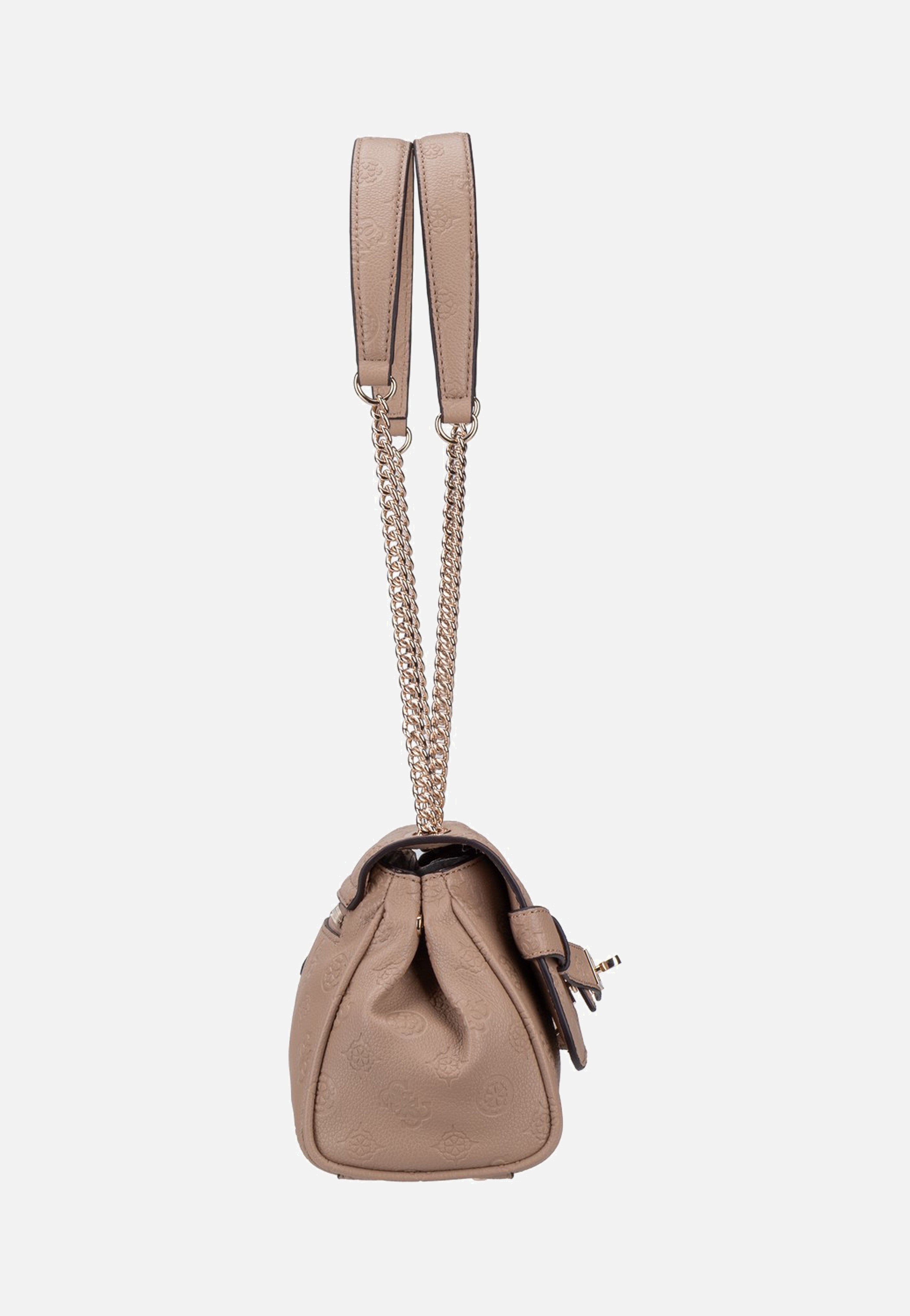 Guess Ella Logo Convertible Flap 46210 Beige Logo Crossbody Bag