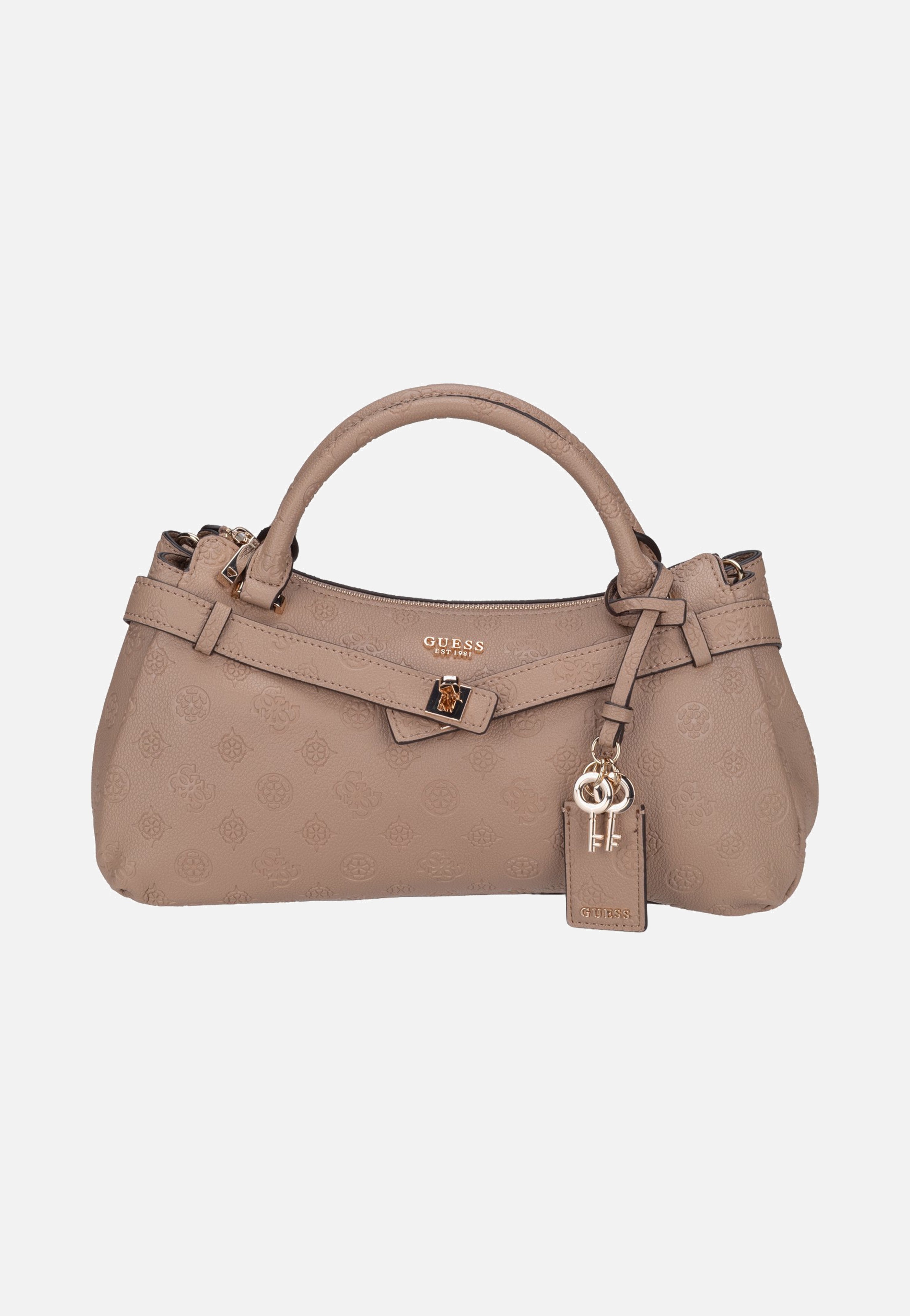 Guess Ella Logo Girlfriend 46050 Beige Logo Handle Bag