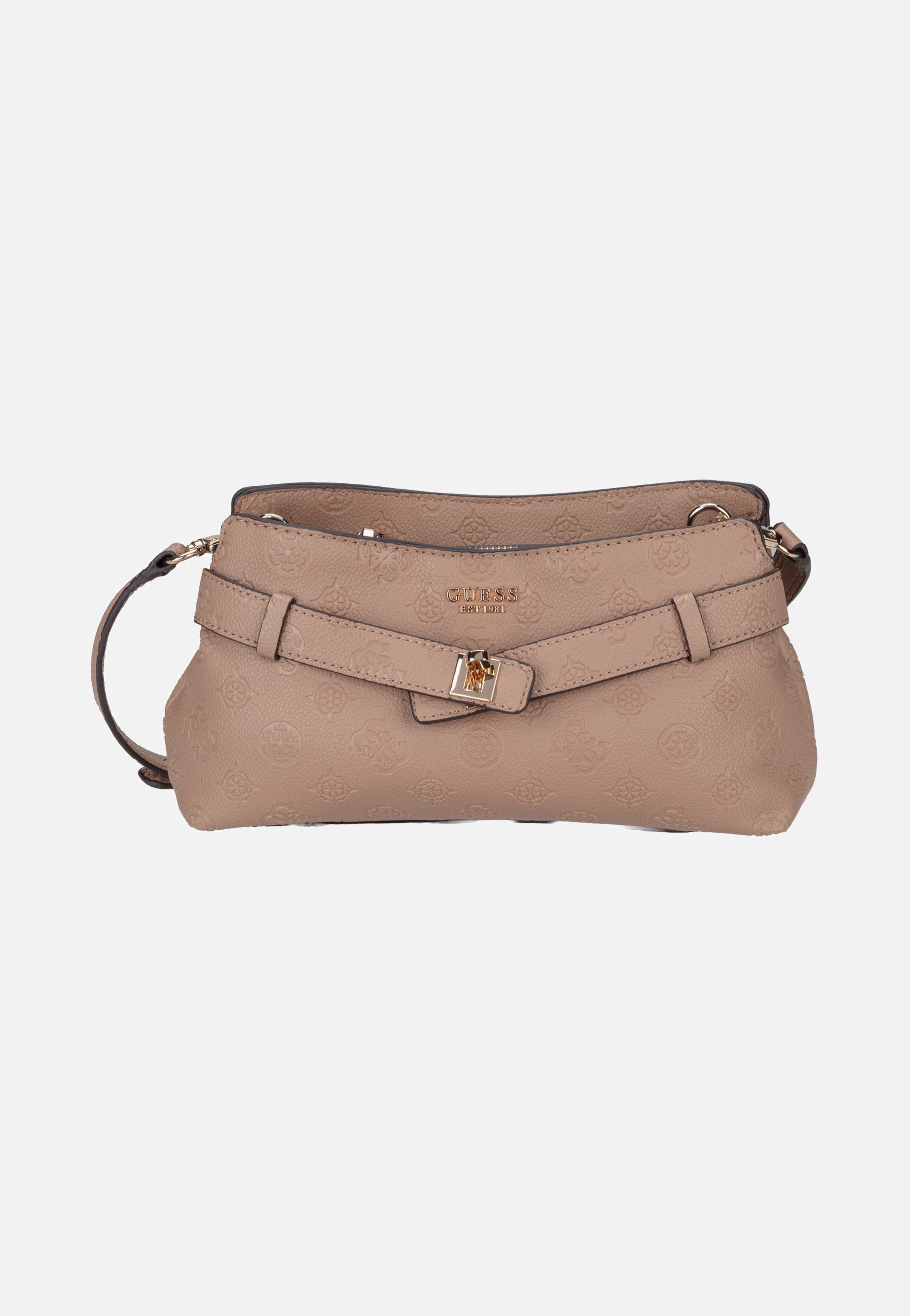 Guess Ella Logo Girlfriend 46730 Beige Logo Crossbody Bag